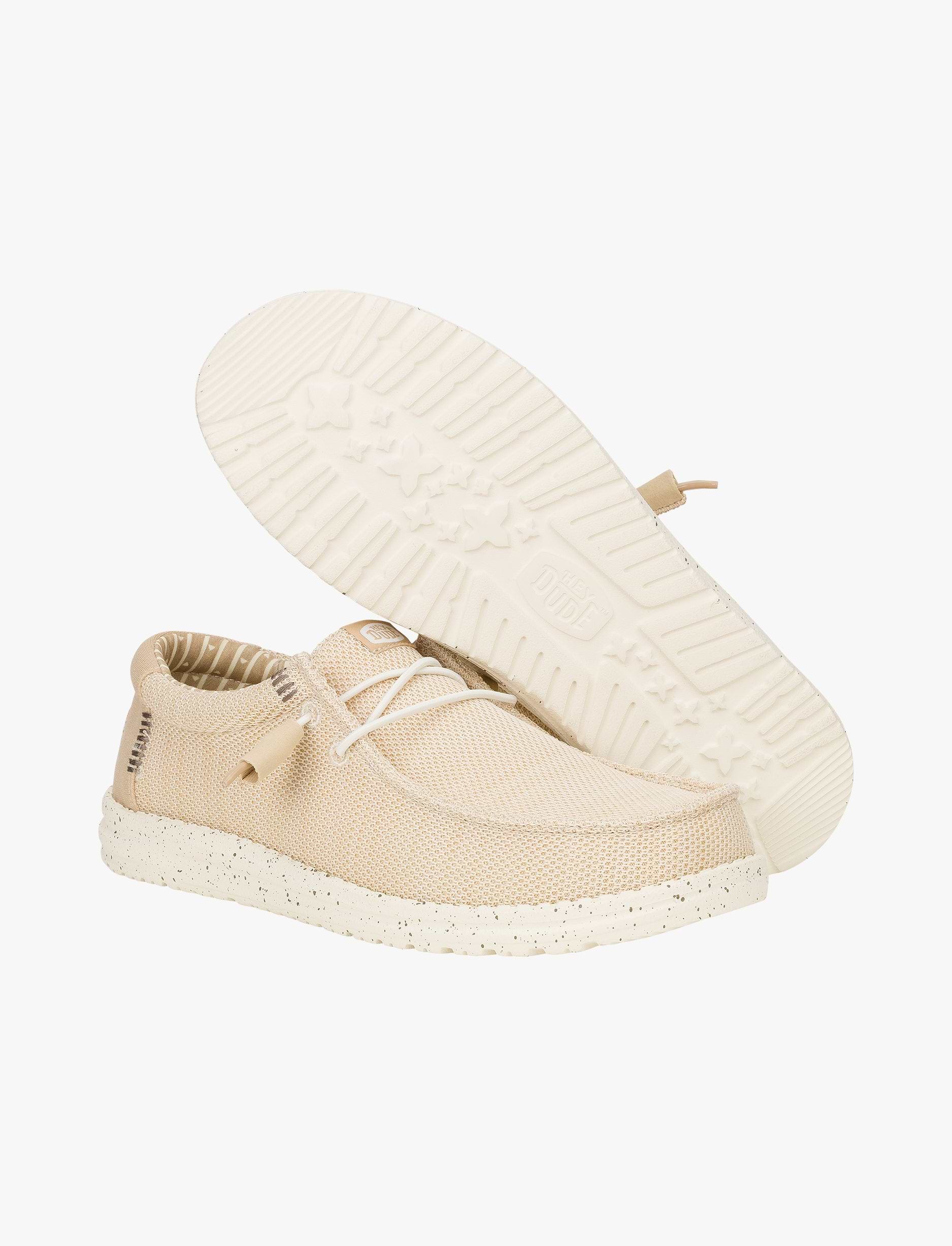 Hey Dude Slip On Wally Stretch Sox - נעלי סליפ און היי דוד לגברים בצבע אייריש קרים/אגרט