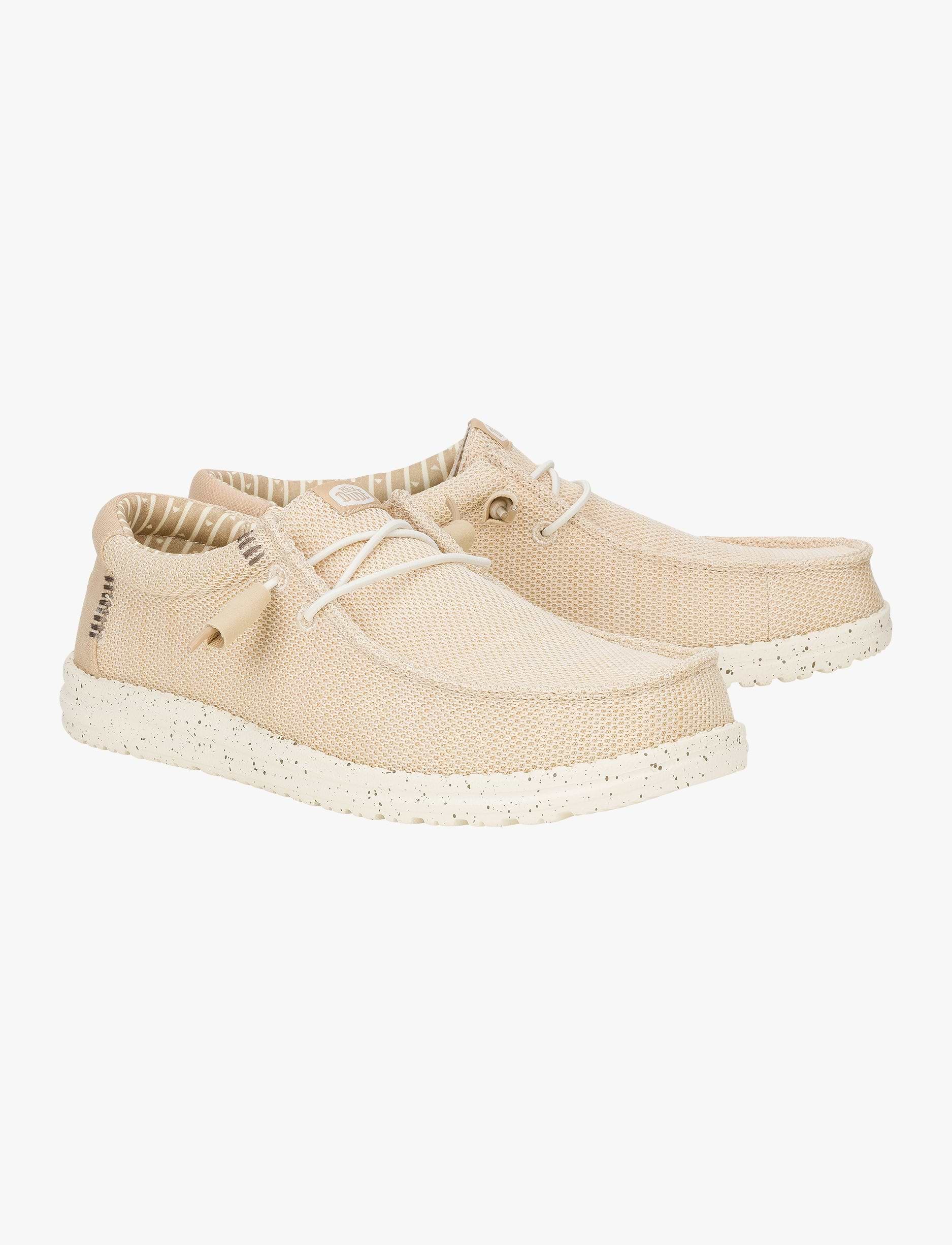 Hey Dude Slip On Wally Stretch Sox - נעלי סליפ און היי דוד לגברים בצבע אייריש קרים/אגרט