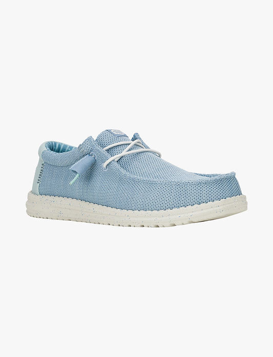 Hey Dude Slip On Wally Stretch Sox - נעלי סליפ און היי דוד לגברים בצבע כחול ענן/תכלת