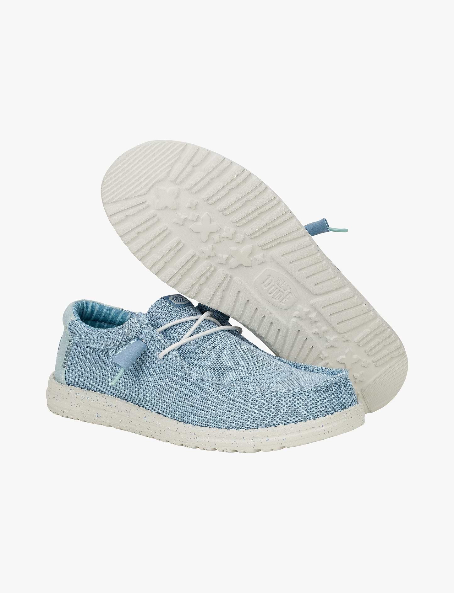 Hey Dude Slip On Wally Stretch Sox - נעלי סליפ און היי דוד לגברים בצבע כחול ענן/תכלת