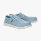 Hey Dude Slip On Wally Stretch Sox - נעלי סליפ און היי דוד לגברים בצבע כחול ענן/תכלת