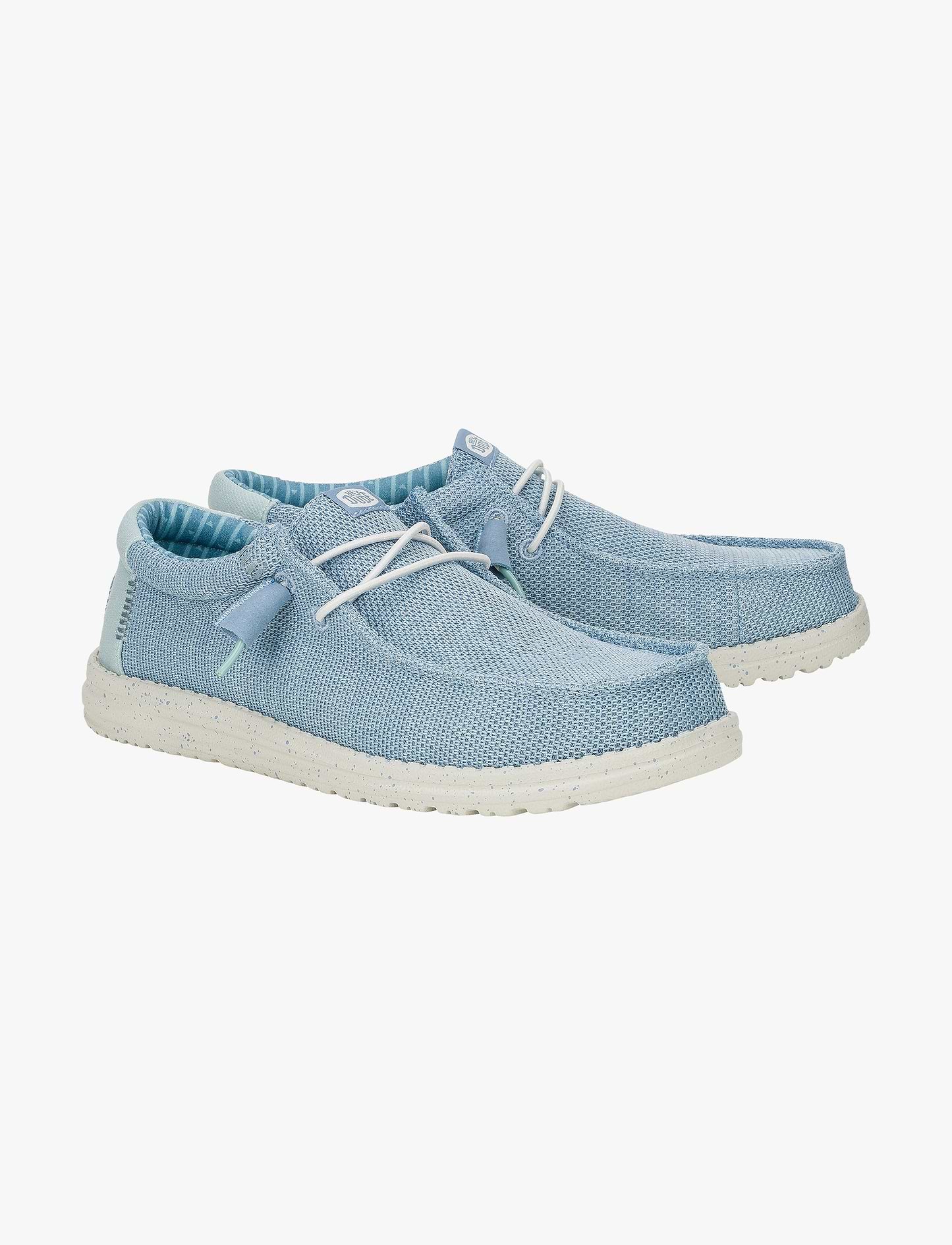 Hey Dude Slip On Wally Stretch Sox - נעלי סליפ און היי דוד לגברים בצבע כחול ענן/תכלת
