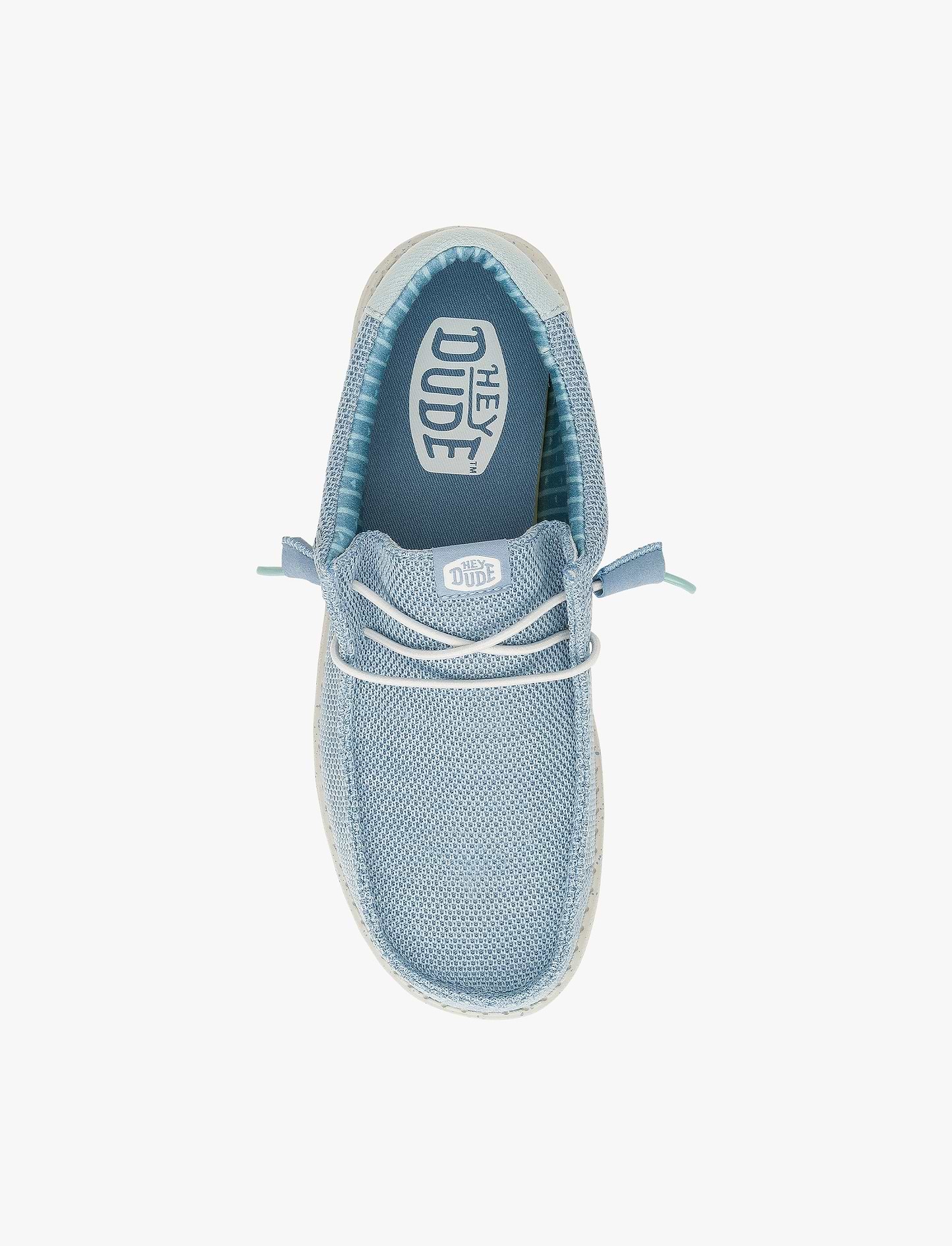 Hey Dude Slip On Wally Stretch Sox - נעלי סליפ און היי דוד לגברים בצבע כחול ענן/תכלת