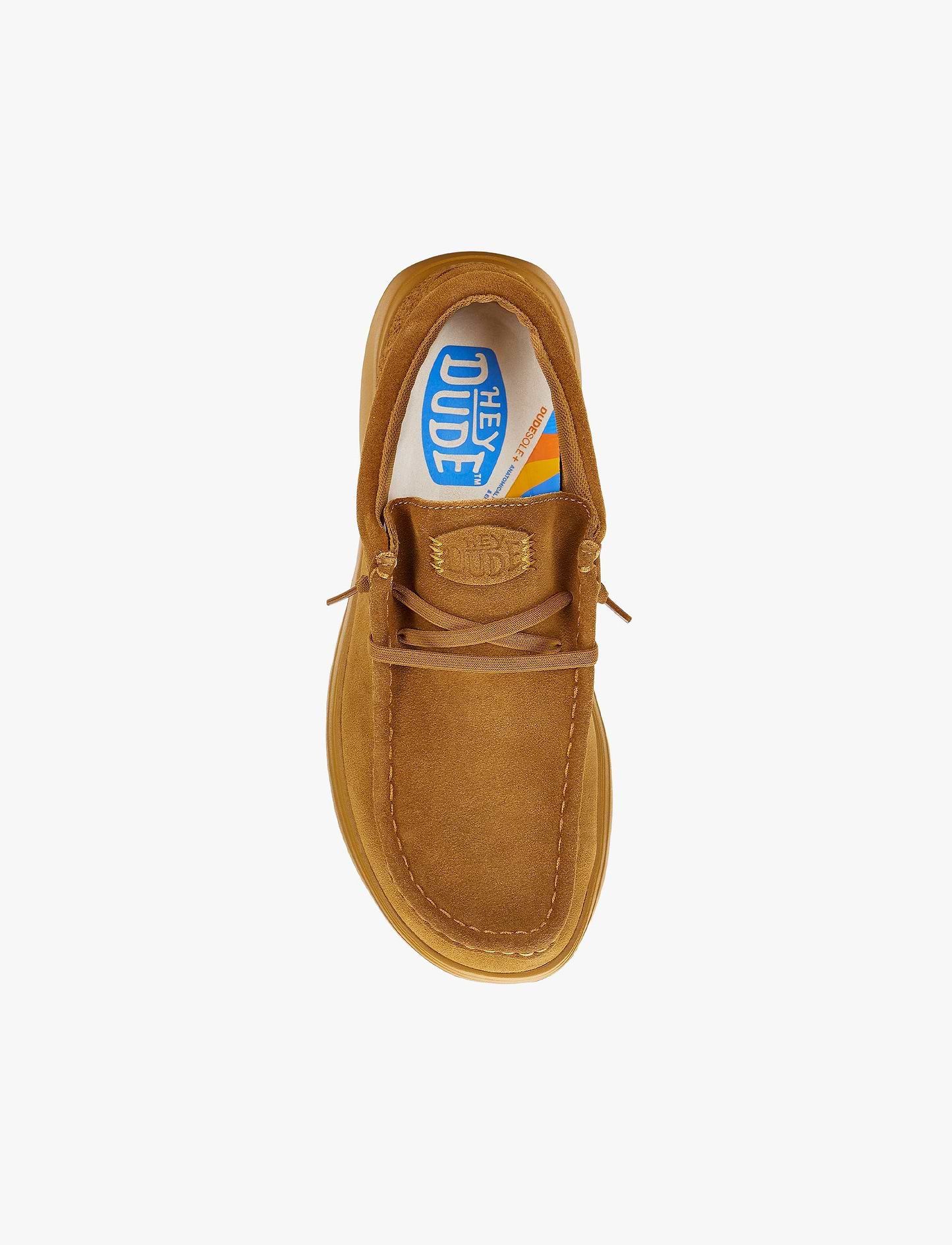Hey Dude Wally Comf Suede - נעלי סליפ און היידוד לגברים בצבע זהוב-צהוב