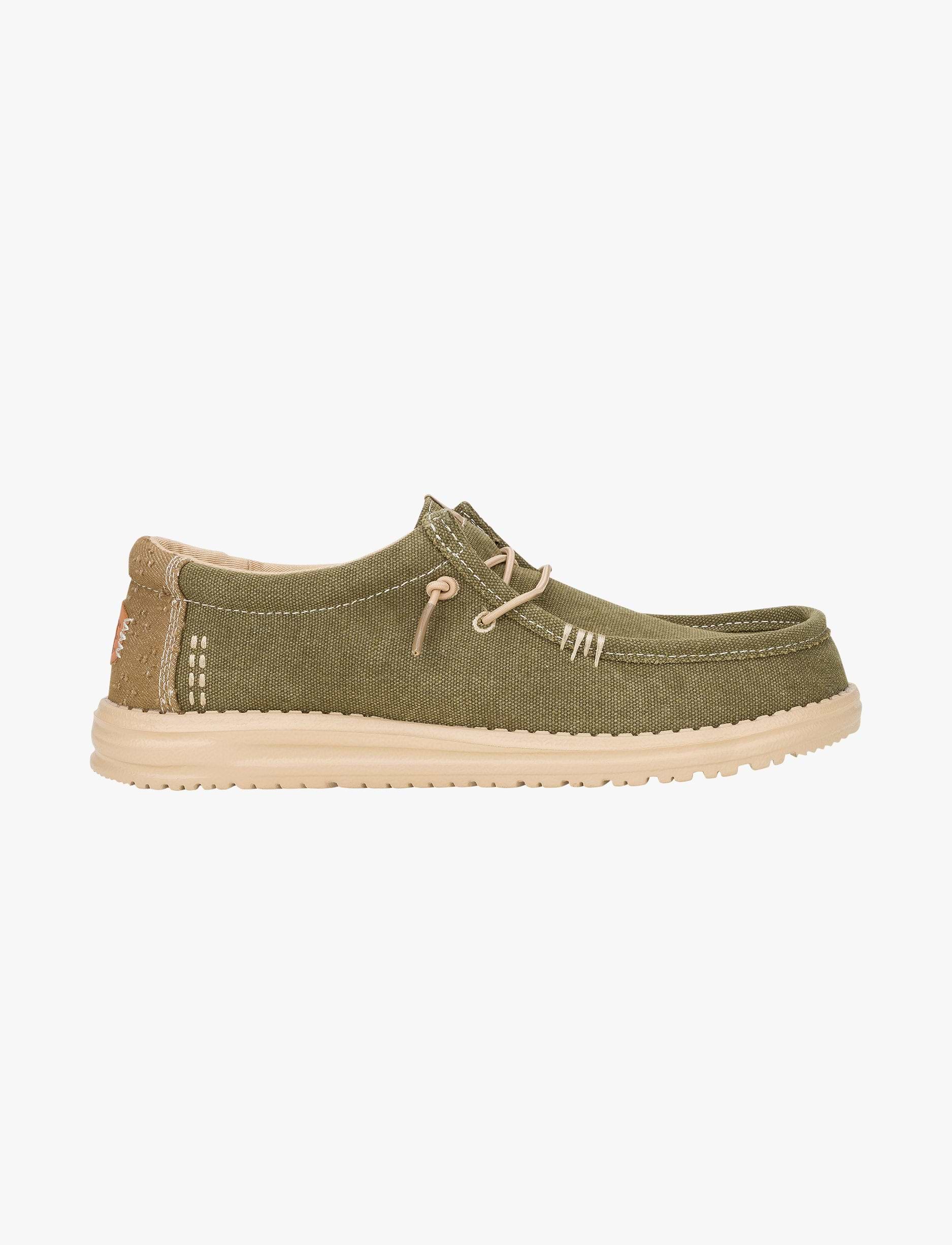 Hey Dude Wolly Workwear - נעלי סליפ און היי דוד לגברים בצבע ירוק זית