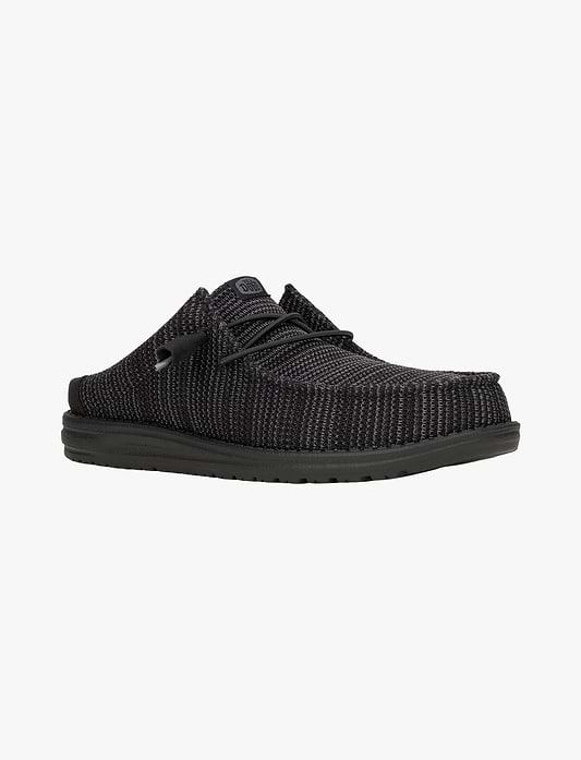 Hey Dude Wally Strech Slip Sox - כפכפי סליפ און היי דוד לגברים בצבע שחור