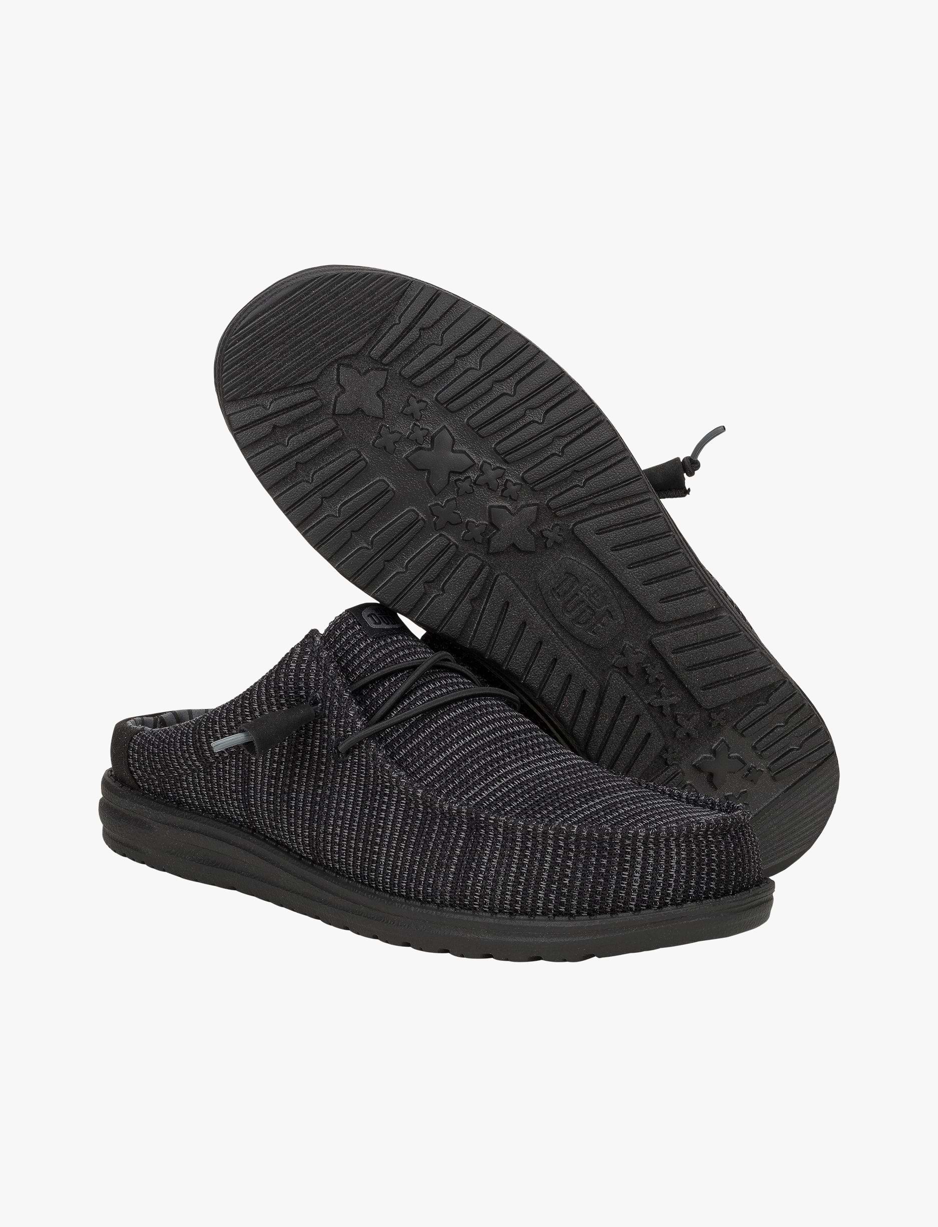 Hey Dude Wally Strech Slip Sox - כפכפי סליפ און היי דוד לגברים בצבע שחור
