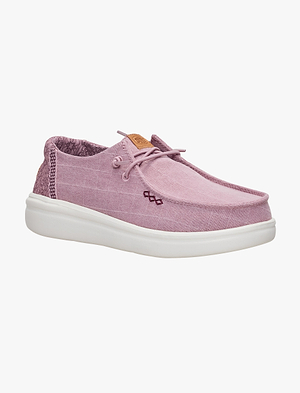 Hey Dude Wendy Rise Chambray Grid -  נעלי סליפ און וונדי רייז שמברי גריד היי דוד לנשים בצבע רוז סגול