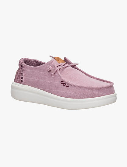 Hey Dude Wendy Rise Chambray Grid -  נעלי סליפ און וונדי רייז שמברי גריד היי דוד לנשים בצבע רוז סגול