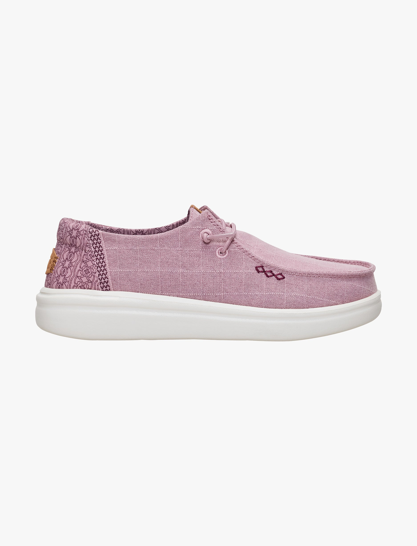 Hey Dude Wendy Rise Chambray Grid -  נעלי סליפ און וונדי רייז שמברי גריד היי דוד לנשים בצבע רוז סגול
