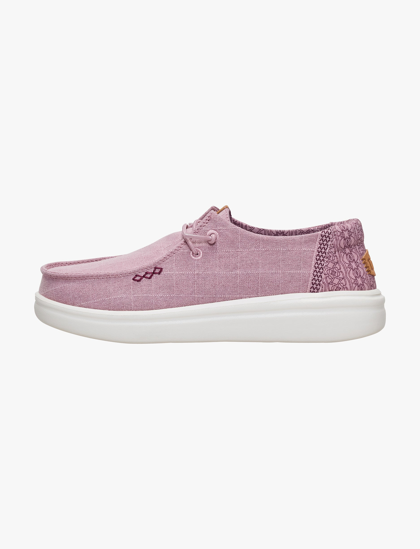 Hey Dude Wendy Rise Chambray Grid -  נעלי סליפ און וונדי רייז שמברי גריד היי דוד לנשים בצבע רוז סגול