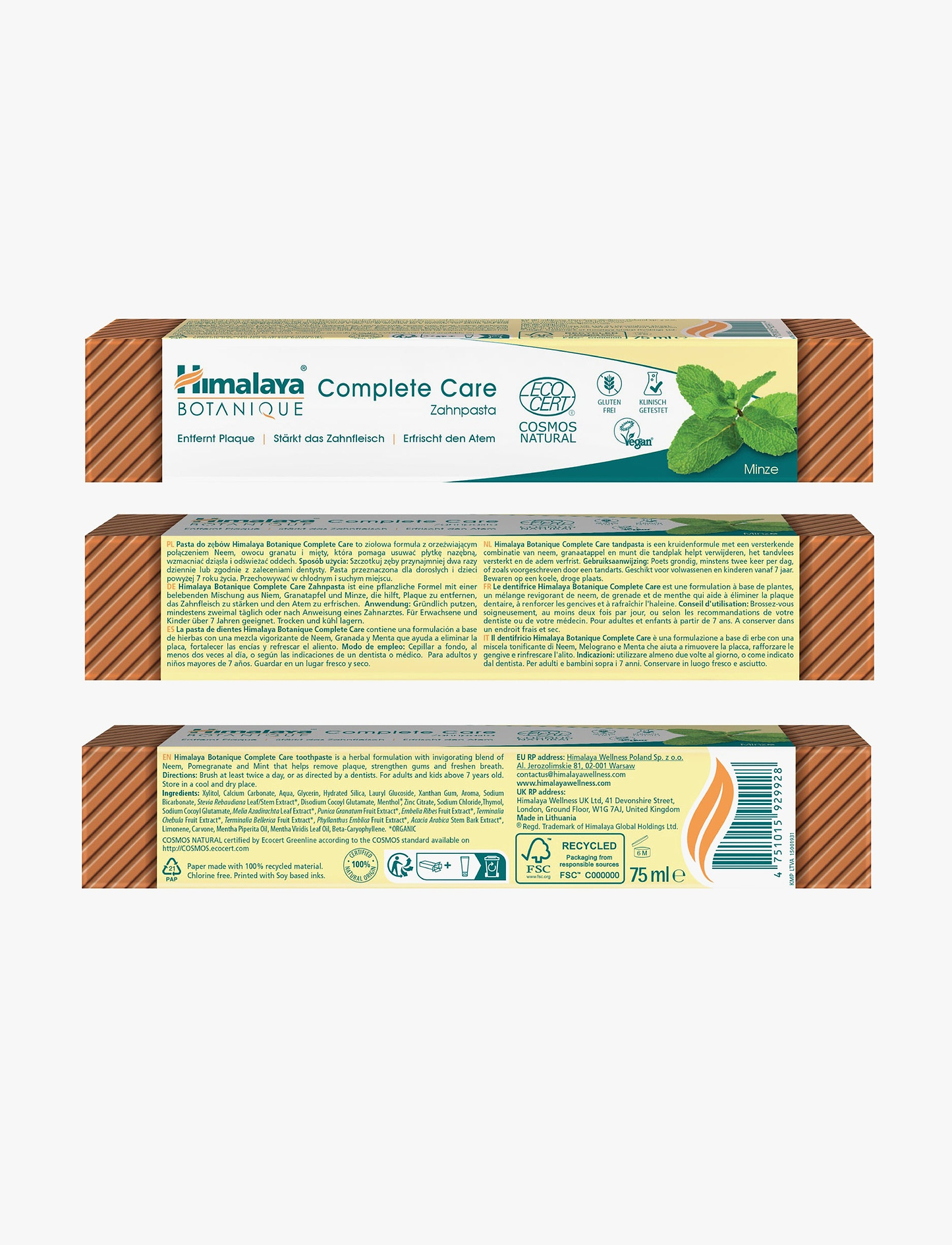 Himalaya - משחת שיניים בוטנית להגנה מושלמת מנטה 75 מ"ל