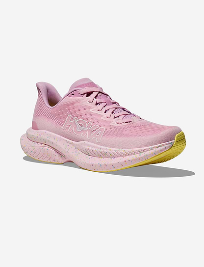 HOKA MACH 6 - נעלי ספורט לנשים הוקה מאך 6 בצבע ורוד דמדומים/לימונדה