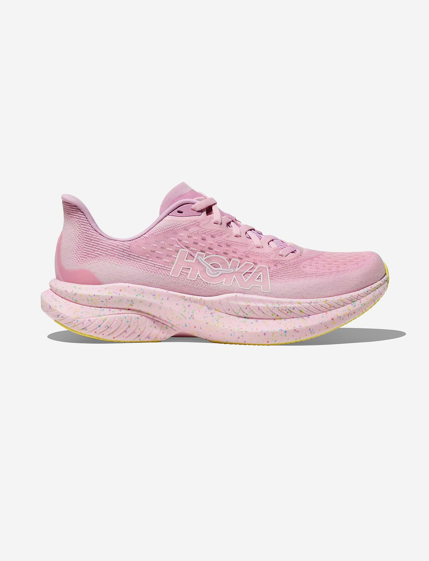 HOKA MACH 6 - נעלי ספורט לנשים הוקה מאך 6 בצבע ורוד דמדומים/לימונדה