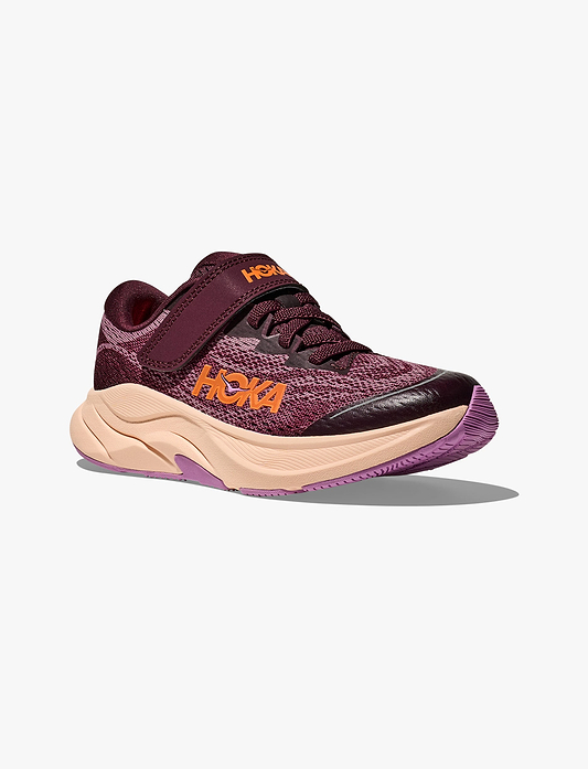 HOKA RINCON 4 LITTLE KIDS - נעלי ספורט לילדים הוקה רינקון 4 בצבע דובדבן כהה/סגלגל