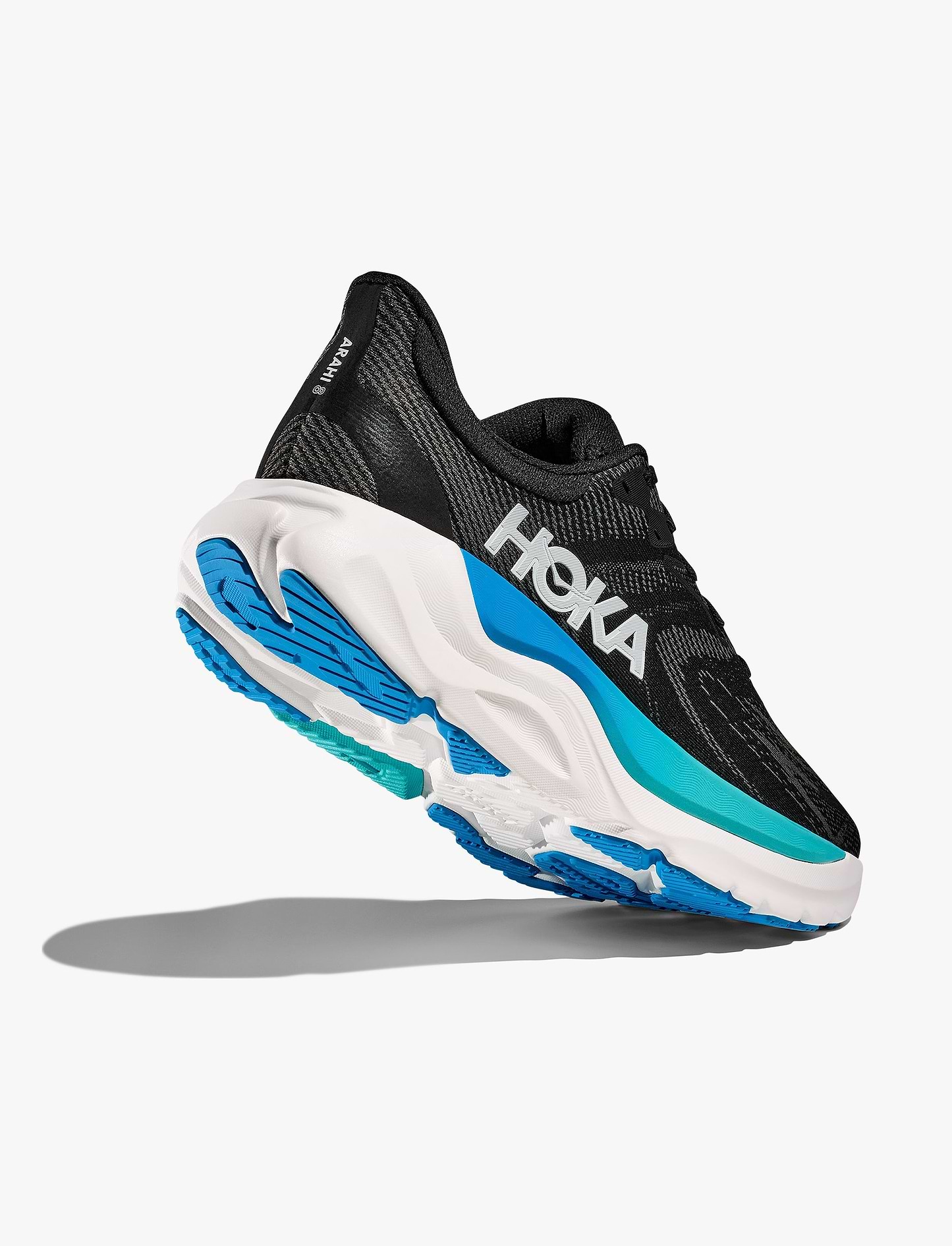 HOKA Arahi Wide 8 - נעלי ספורט גברים הוקה ארהי 8 רחבות בצבע שחור/כחול סקיי