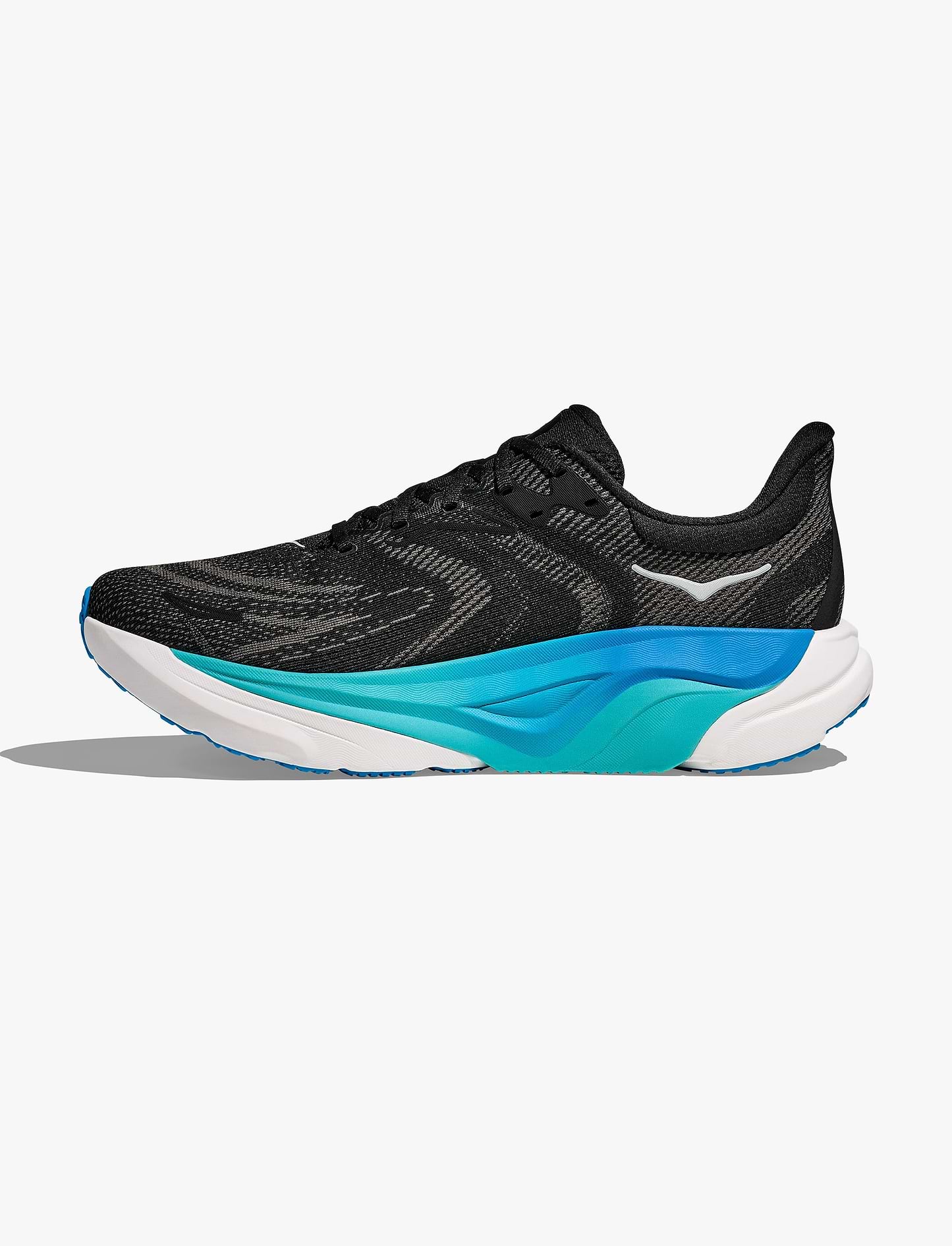 HOKA Arahi Wide 8 - נעלי ספורט גברים הוקה ארהי 8 רחבות בצבע שחור/כחול סקיי