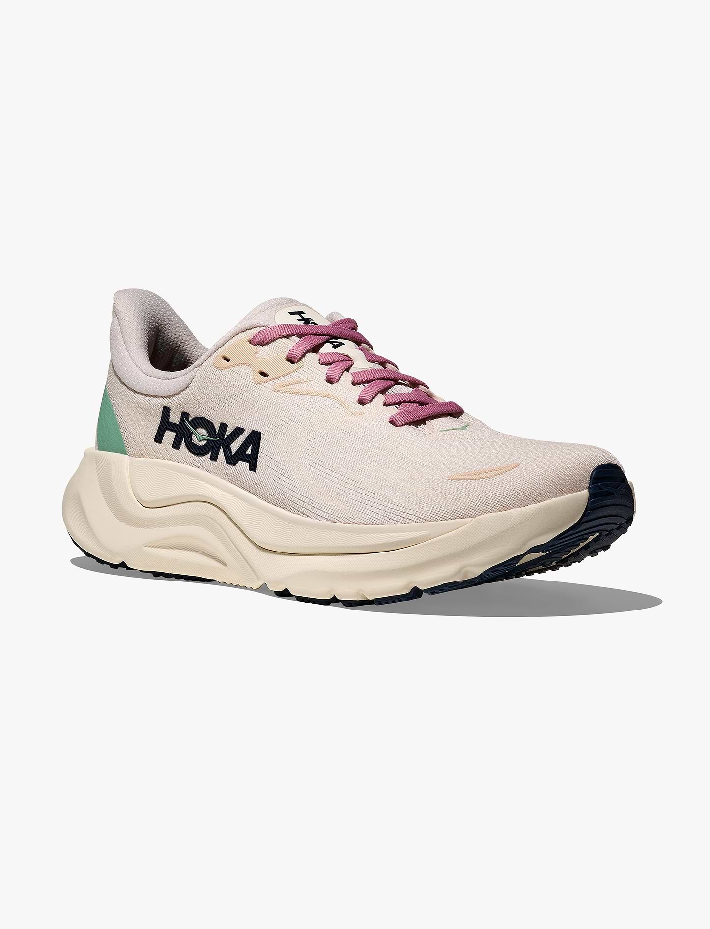 HOKA Arahi Wide 8 - נעלי ספורט נשים הוקה ארהי 8 רחבות בצבע קרם ורדים/אלבסטר