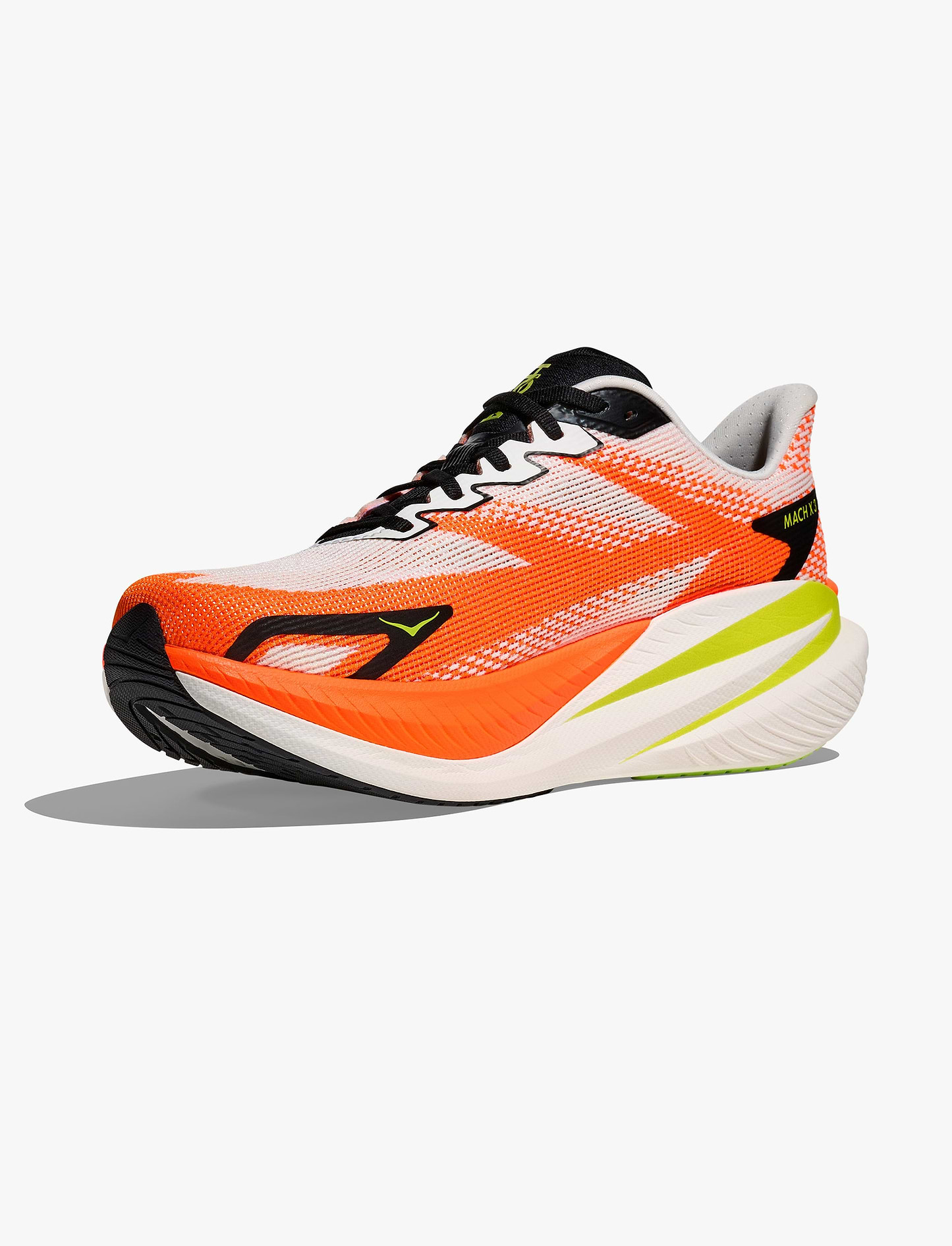 HOKA MACH X 3 - נעלי ספורט לגברים הוקה מאכ איקס בצבע לבן/נאון טנג'רין