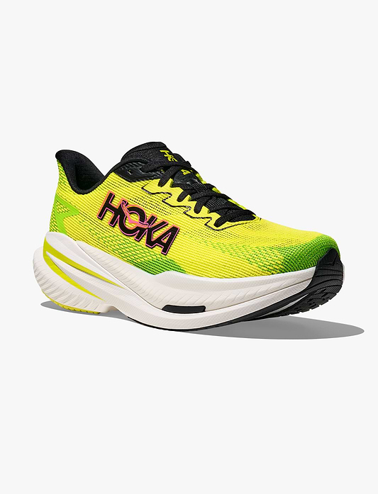 HOKA MACH X 3 Wide - נעלי ספורט לגברים הוקה מאכ איקס 3 רחבות בצבע נאון/נאון ליים