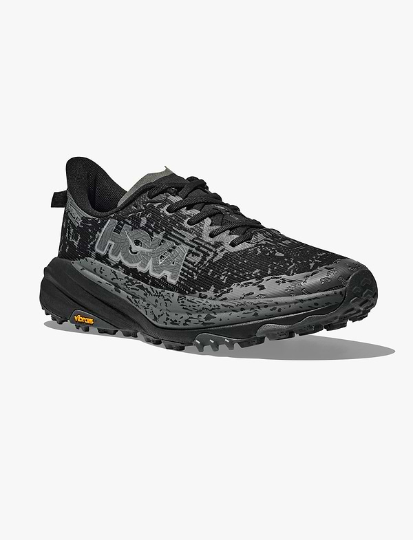 HOKA SPEEDGOAT 6 MID GTX WIDE - נעלי הוקה ספידגוט 6 מיד רחבות לגברים בצבע שחור/שחור אורביט