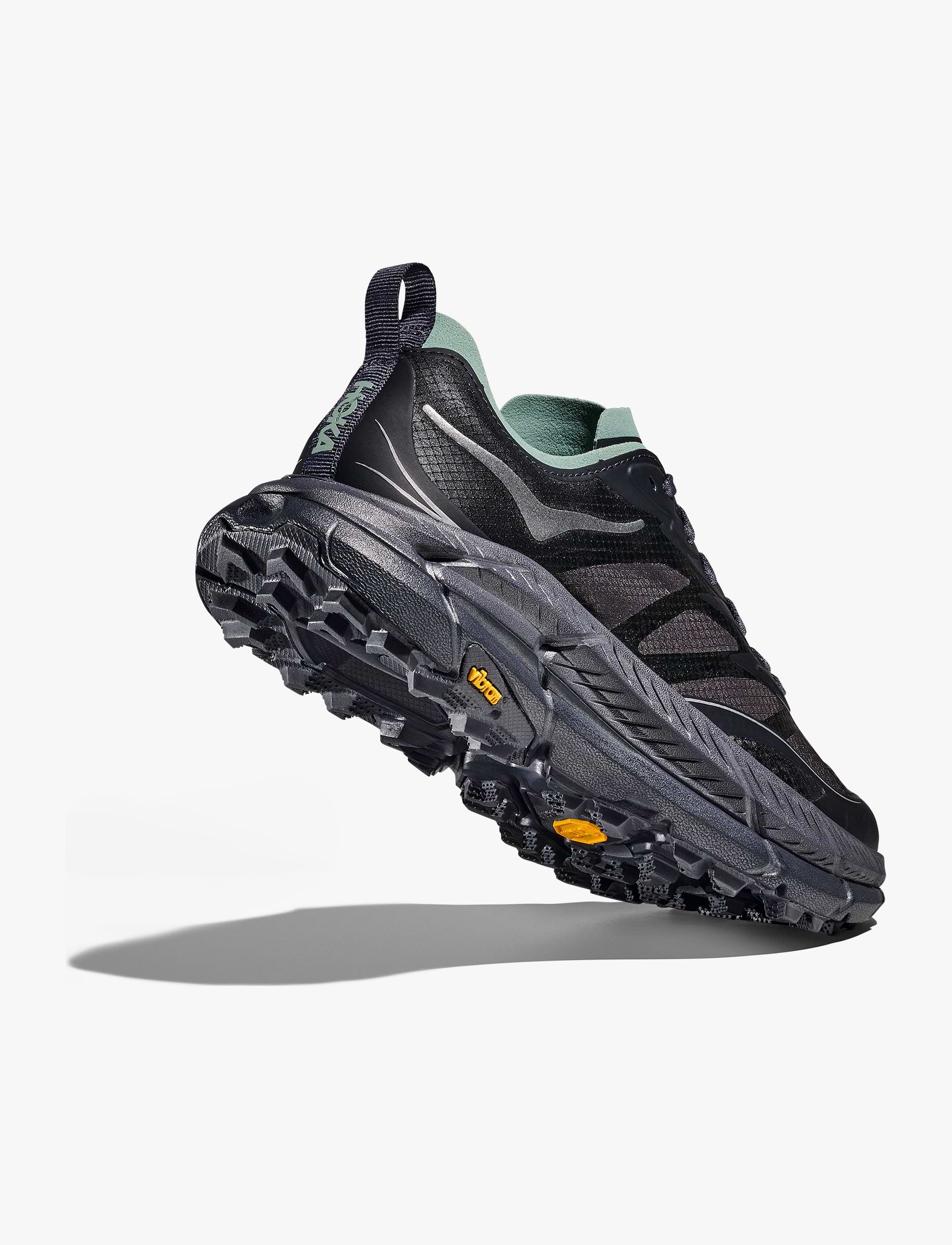 HOKA MAFATE SPEED 4 LITE - נעלי הוקה מאפט ספיד 4 בצבע אפור פחם/ירוק ג'ייד