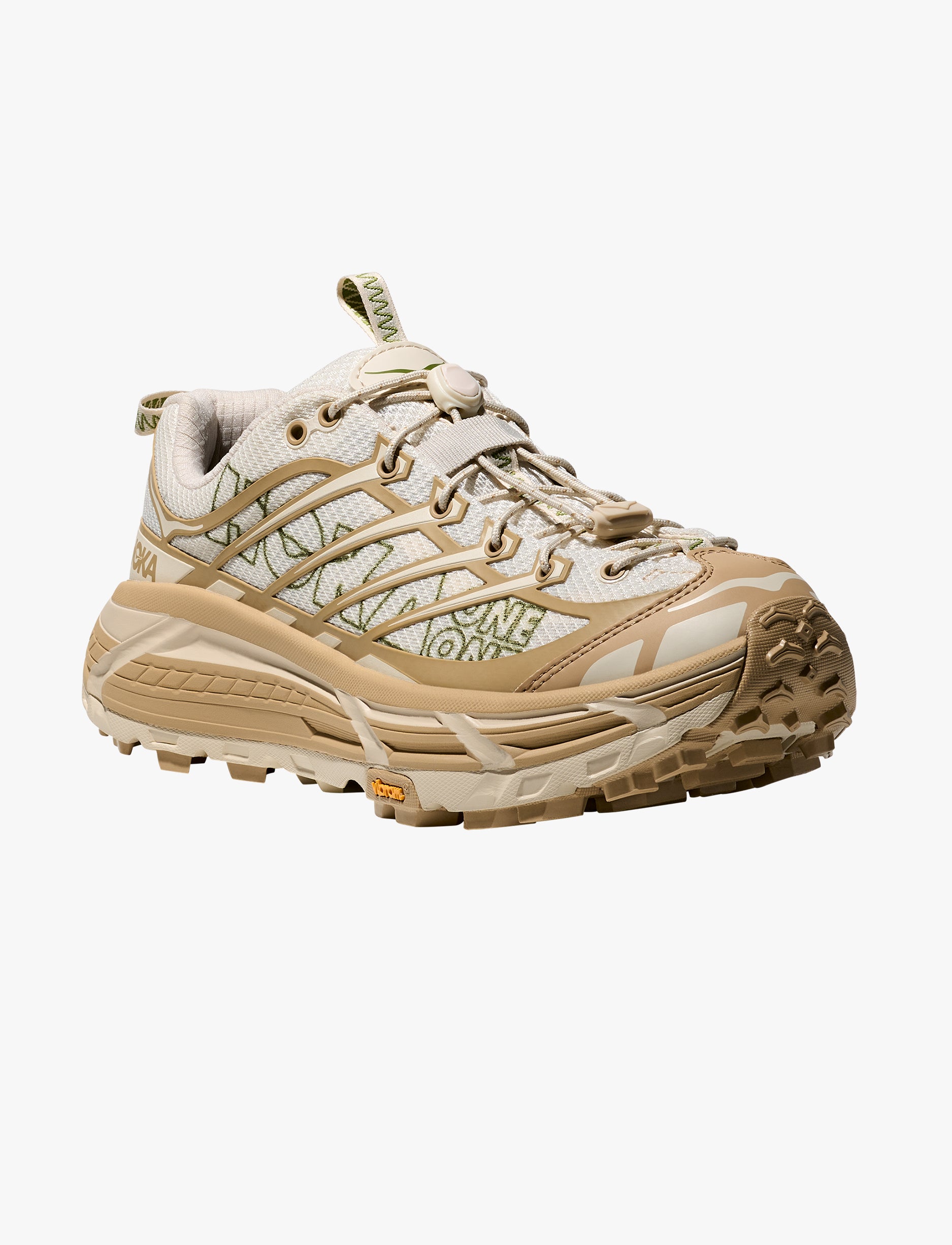 HOKA MAFATE THREE2 WORDMARK - נעלי הוקה מאפט 3-2 וורדמארק בצבע חימר/שיבולת שועל