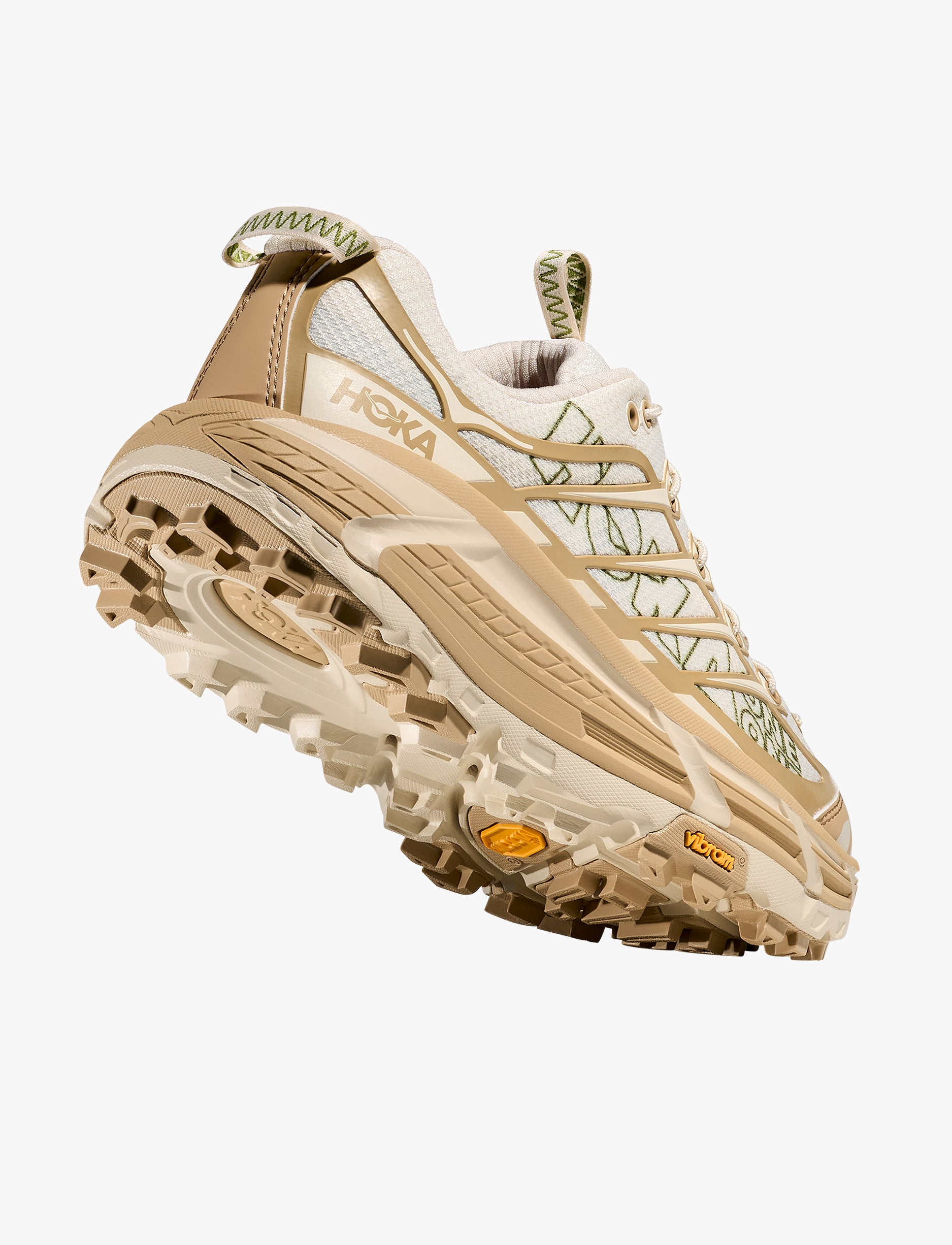 HOKA MAFATE THREE2 WORDMARK - נעלי הוקה מאפט 3-2 וורדמארק בצבע חימר/שיבולת שועל