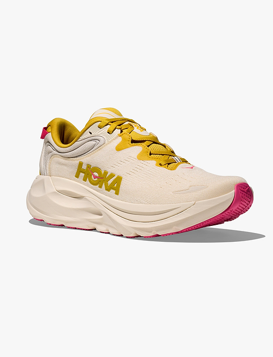 HOKA Gaviota Wide 6 - נעלי ספורט נשים הוקה גביוטה 6 רחבות בצבע ליבנה/זהב צהוב