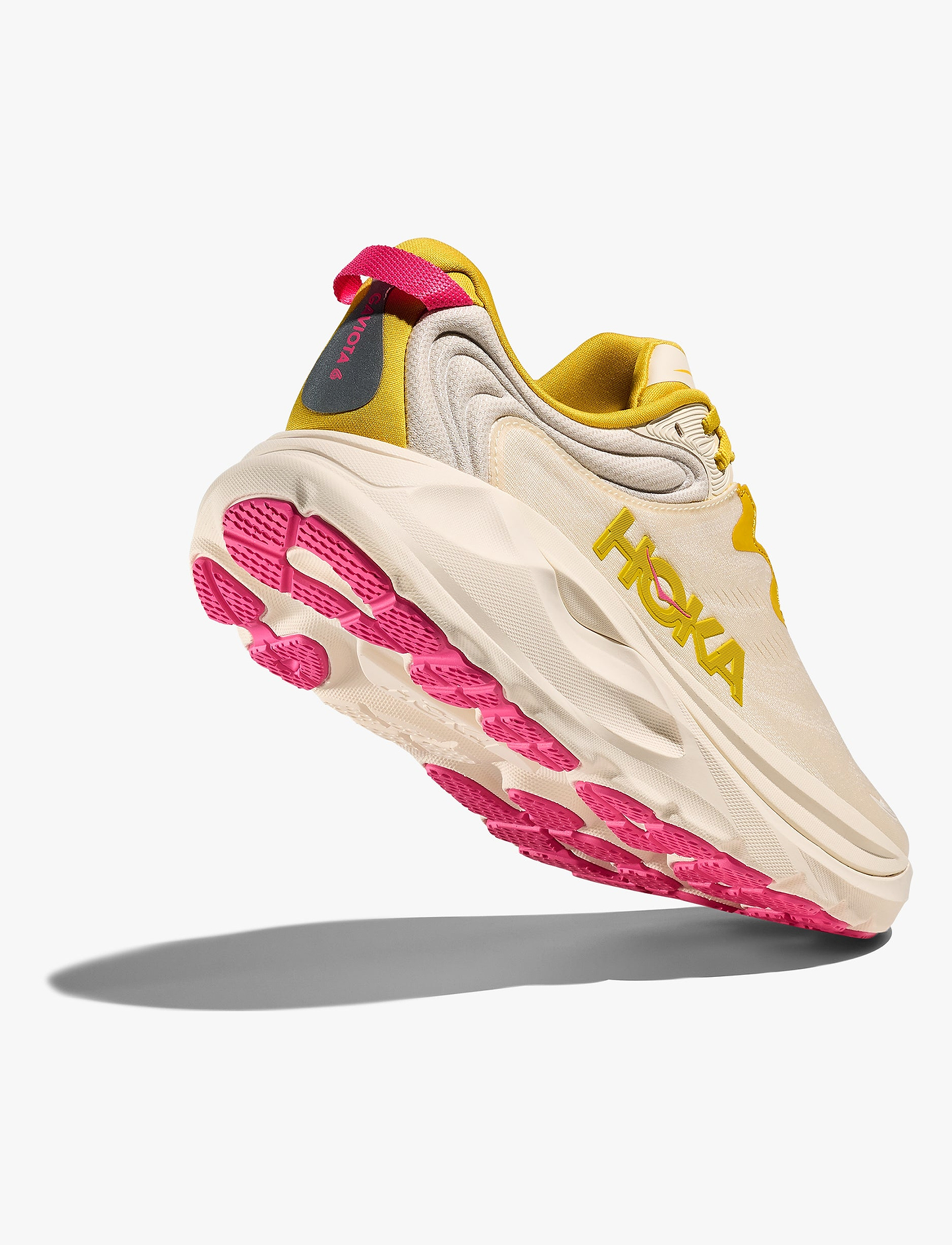 HOKA Gaviota Wide 6 - נעלי ספורט נשים הוקה גביוטה 6 רחבות בצבע ליבנה/זהב צהוב