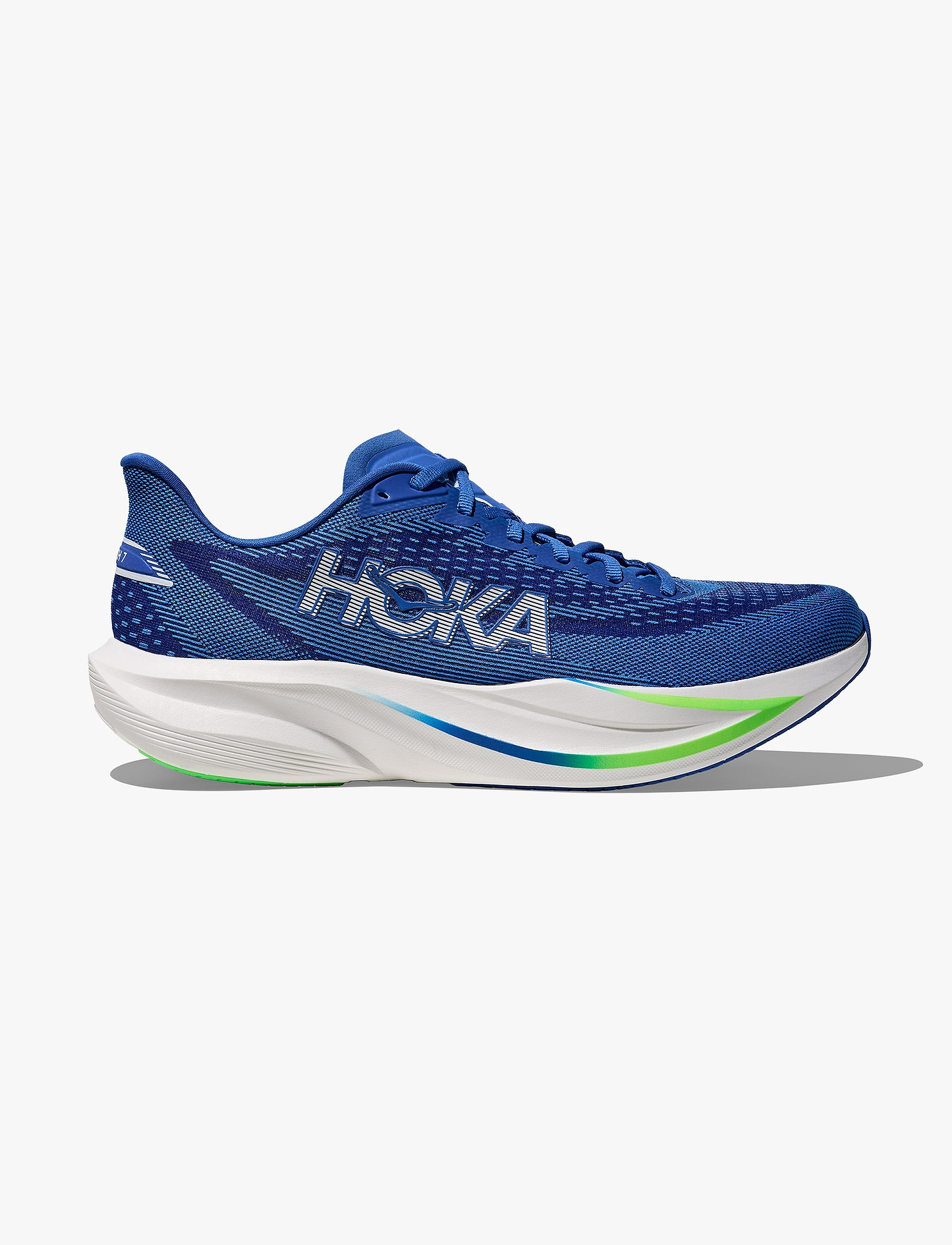 HOKA MACH 7 - נעלי ספורט לגברים הוקה מאך 7 בצבע כחול קובלט/ירוק נאון