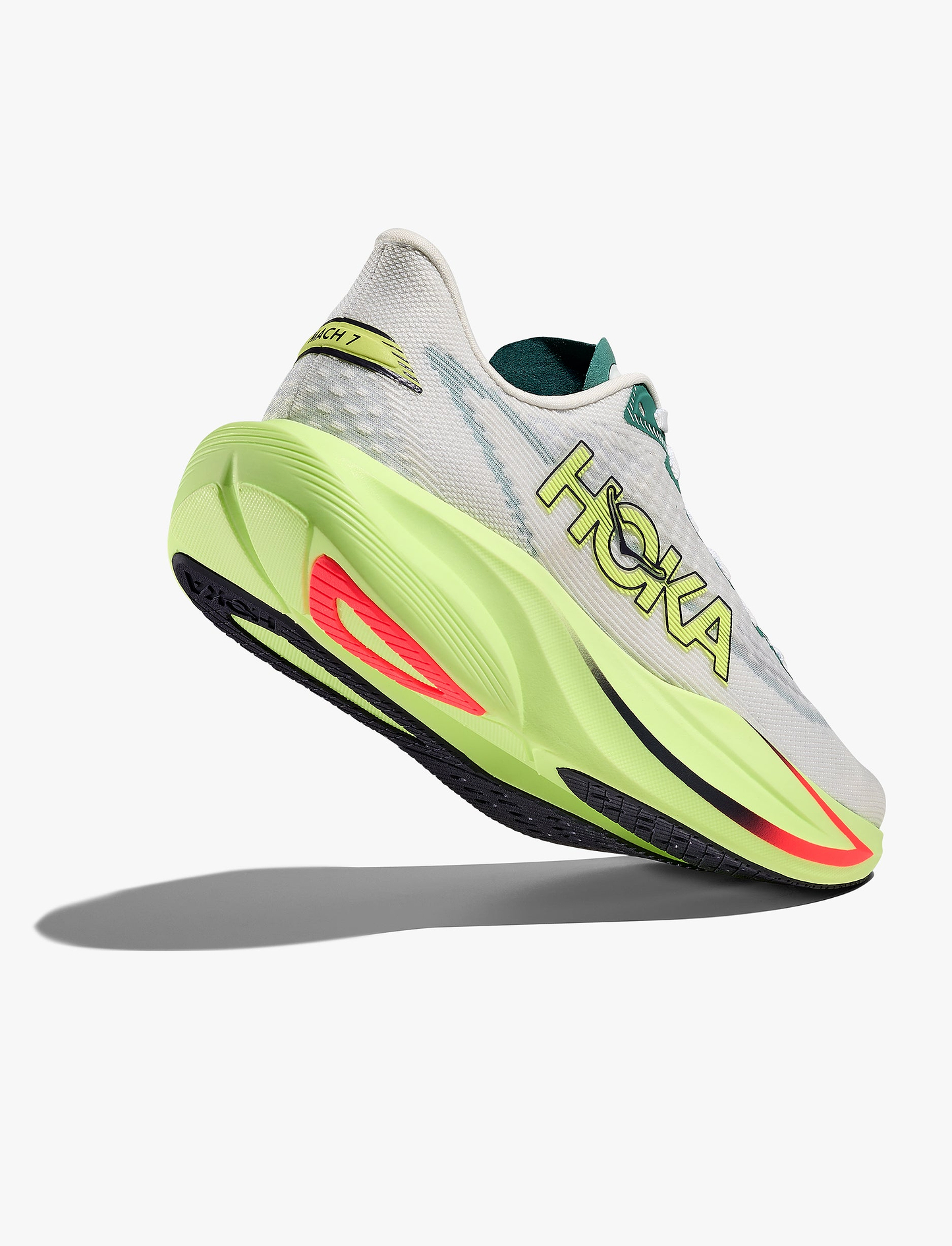 HOKA MACH 7 WIDE - נעלי ספורט לגברים הוקה מאך 7 רחבות בצבע פרוסט/נאון אוזו