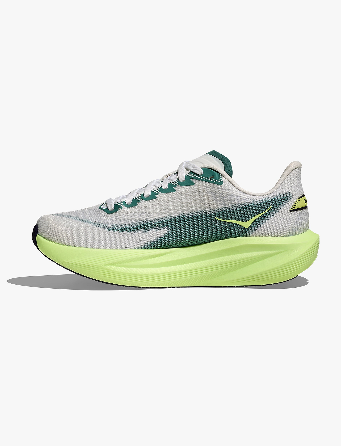 HOKA MACH 7 WIDE - נעלי ספורט לגברים הוקה מאך 7 רחבות בצבע פרוסט/נאון אוזו
