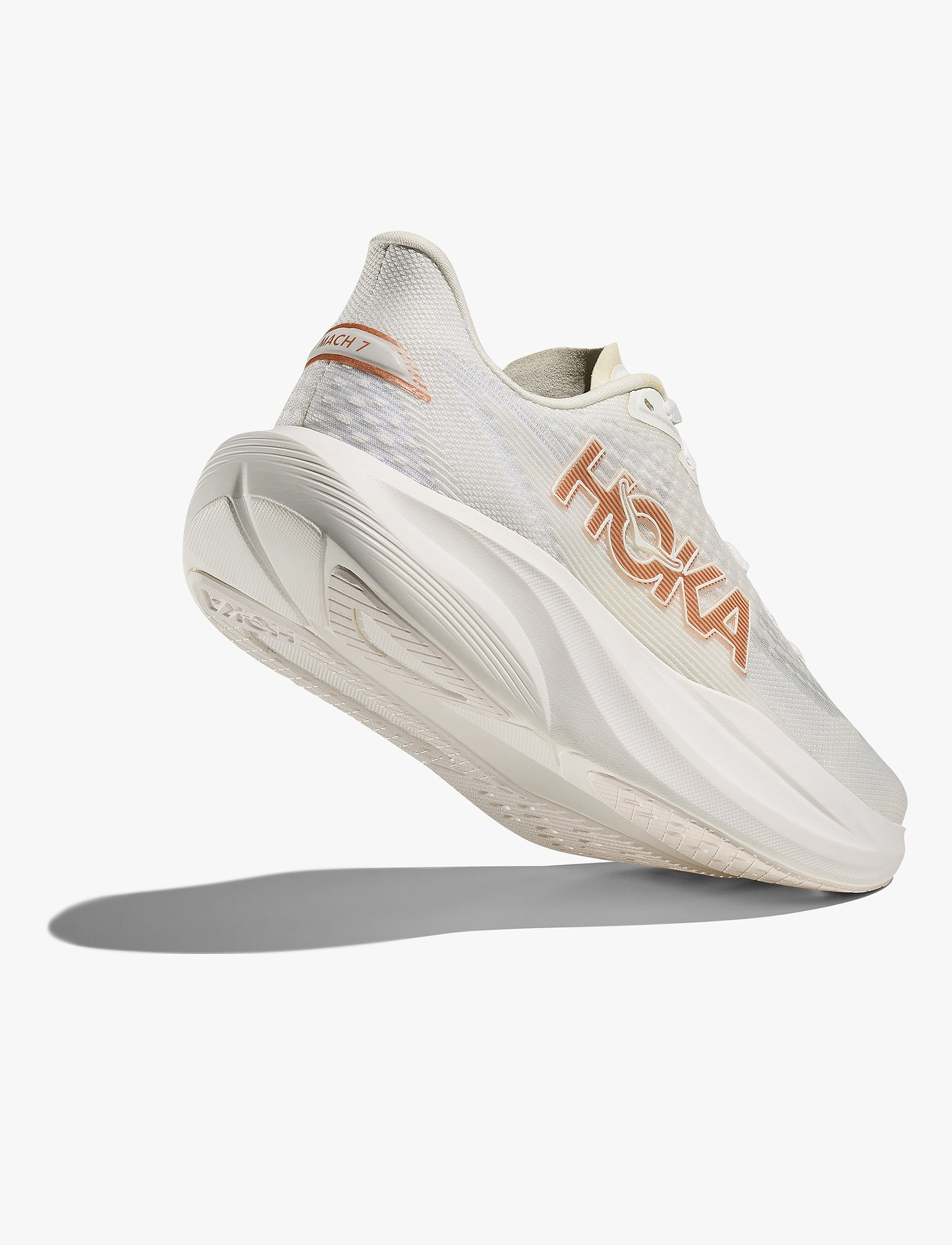 HOKA MACH 7 WIDE - נעלי ספורט לנשים הוקה מאך 7 רחבות בצבע פרוסט/רוז גולד