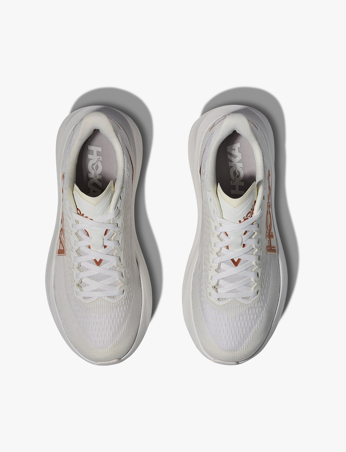 HOKA MACH 7 WIDE - נעלי ספורט לנשים הוקה מאך 7 רחבות בצבע פרוסט/רוז גולד