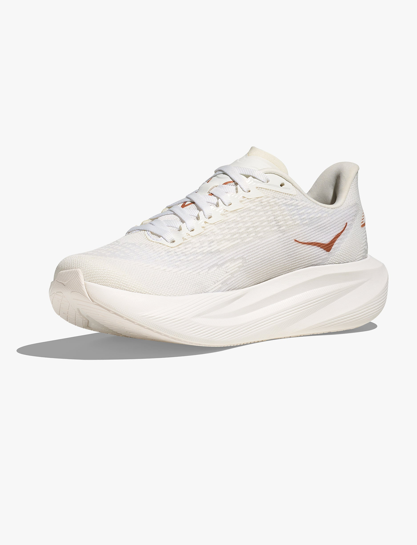 HOKA MACH 7 WIDE - נעלי ספורט לנשים הוקה מאך 7 רחבות בצבע פרוסט/רוז גולד