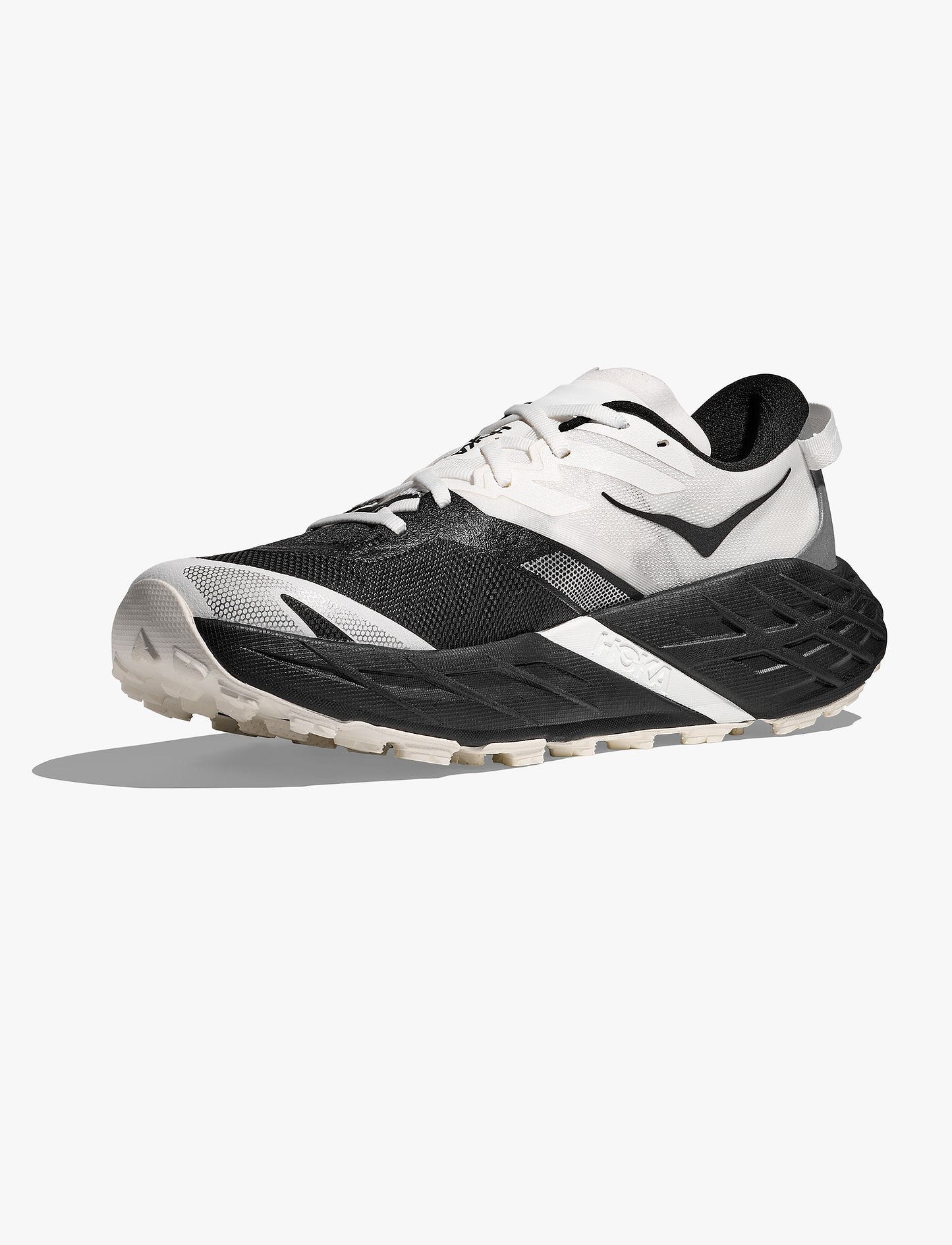 HOKA SPEEDGOAT 7 WIDE - נעלי ספורט נשים ספידגוט 7 רחבות בצבע שחור/לבן