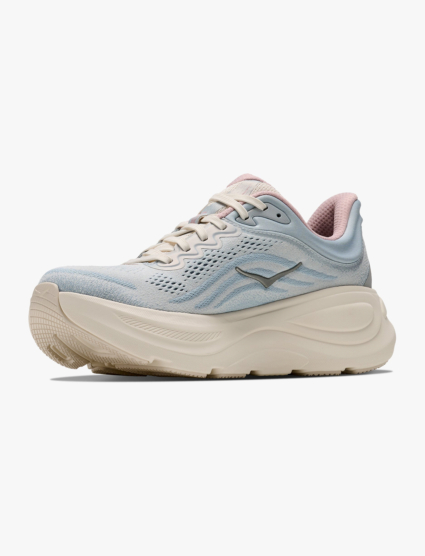 HOKA BONDI 9 GLM WIDE - נעלי ספורט נשים הוקה בונדי GLM 9 רחבות בצבע אלבסטר/כחול מינרלי