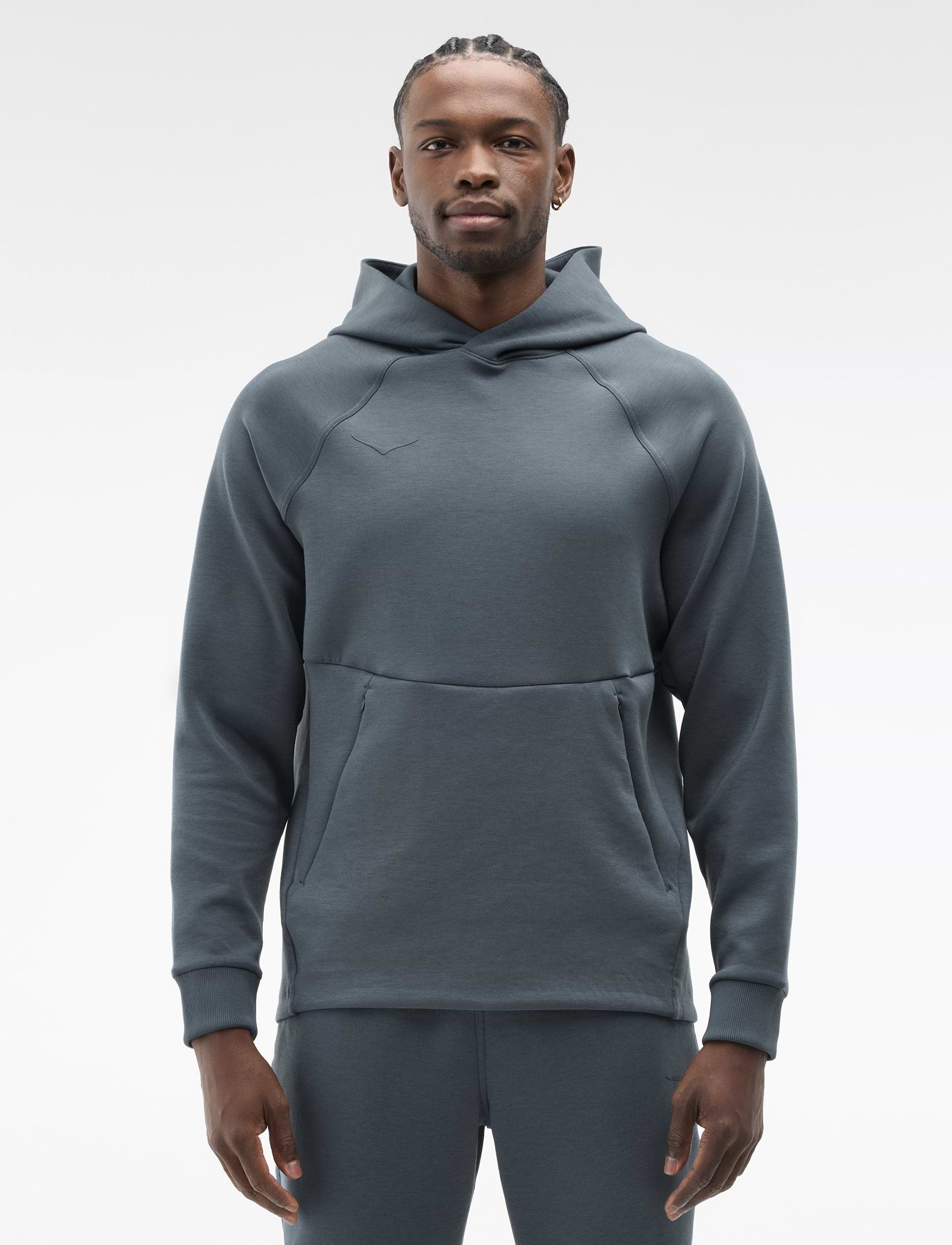 Hoka Essential Recovery Hoodie - סווטשירט הוקה לגברים בצבע נייבי דהוי