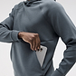 Hoka Essential Recovery Hoodie - סווטשירט הוקה לגברים בצבע נייבי דהוי
