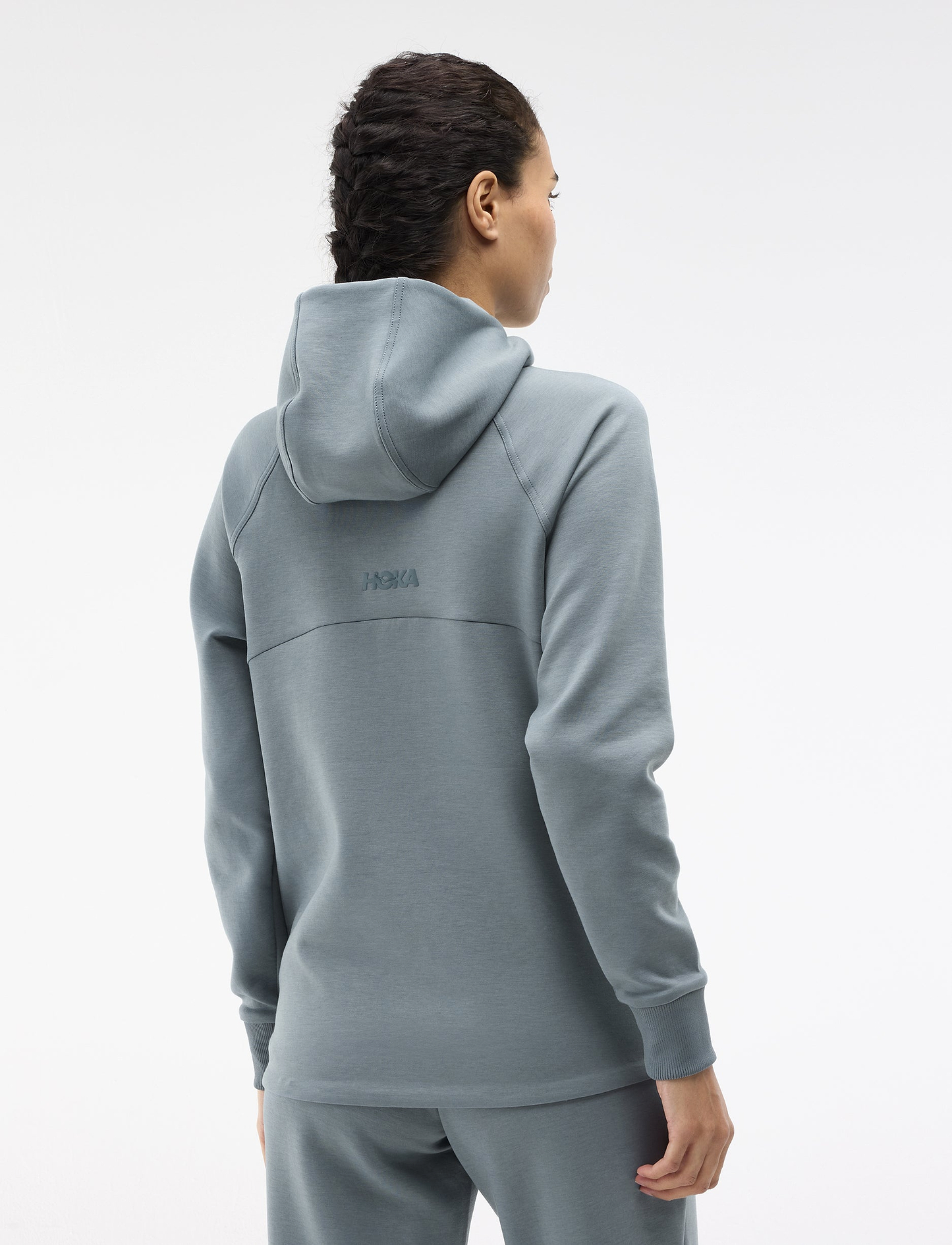 Hoka Essential Recovery Hoodie - סווטשירט הוקה לנשים בצבע כחול צפחה