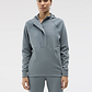 Hoka Essential Recovery Hoodie - סווטשירט הוקה לנשים בצבע כחול צפחה