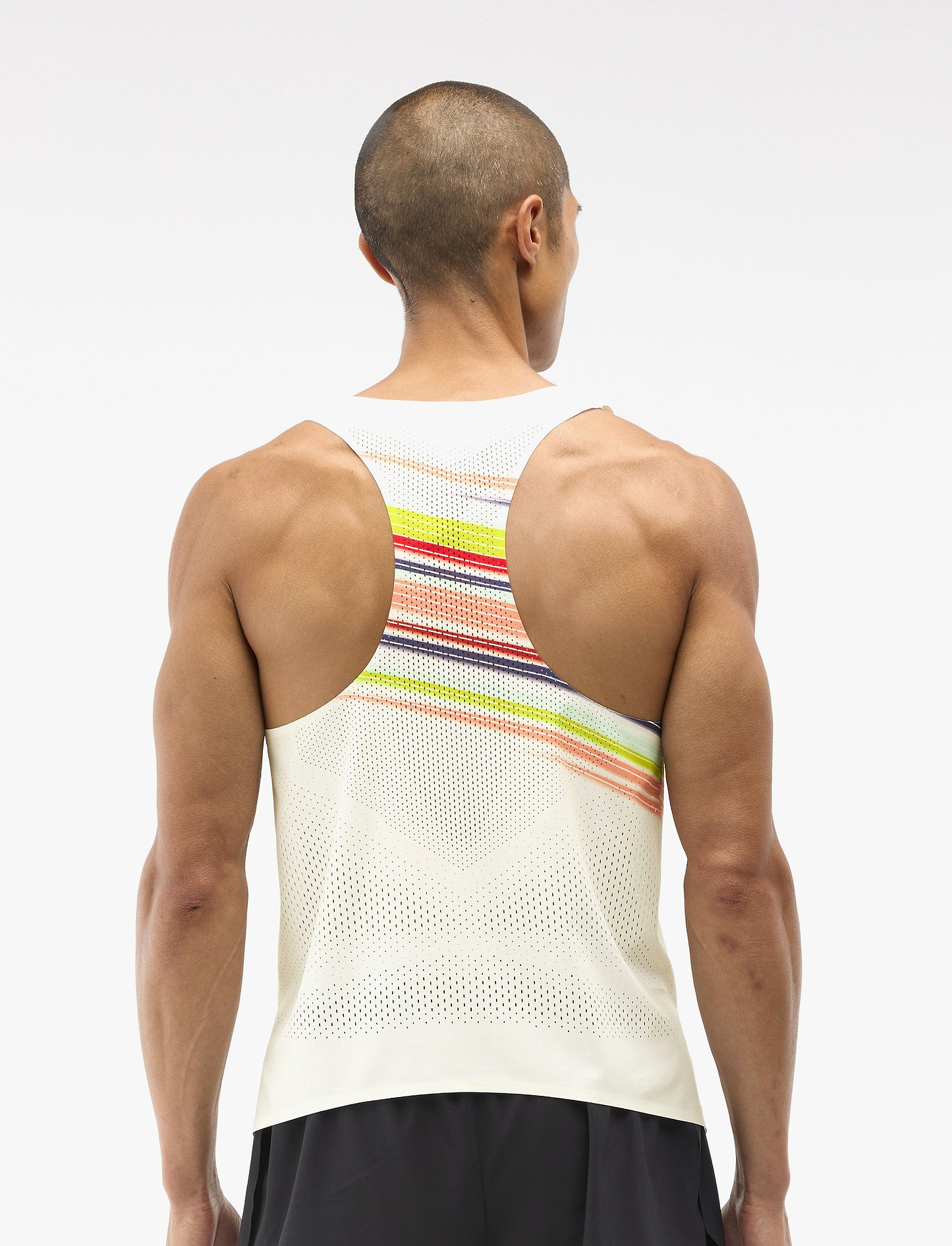 Hoka Race Day Singlet - גופיית ספורט הוקה לגברים בצבע אלבסטר פלייר