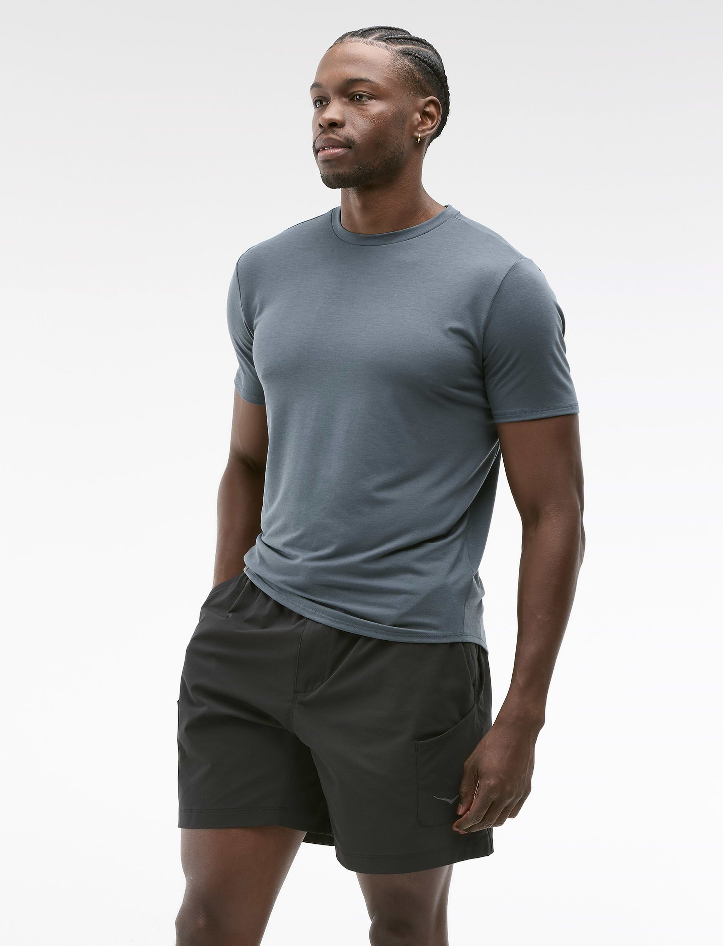 HOKA M WOODLAND HIKE SHORT - מכנסי ספורט קצרים הוקה לגברים בצבע שחור