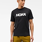 HOKA CORE LOGO CTN SS TEE  - חולצה קצרה הוקה לגברים בצבע שחור