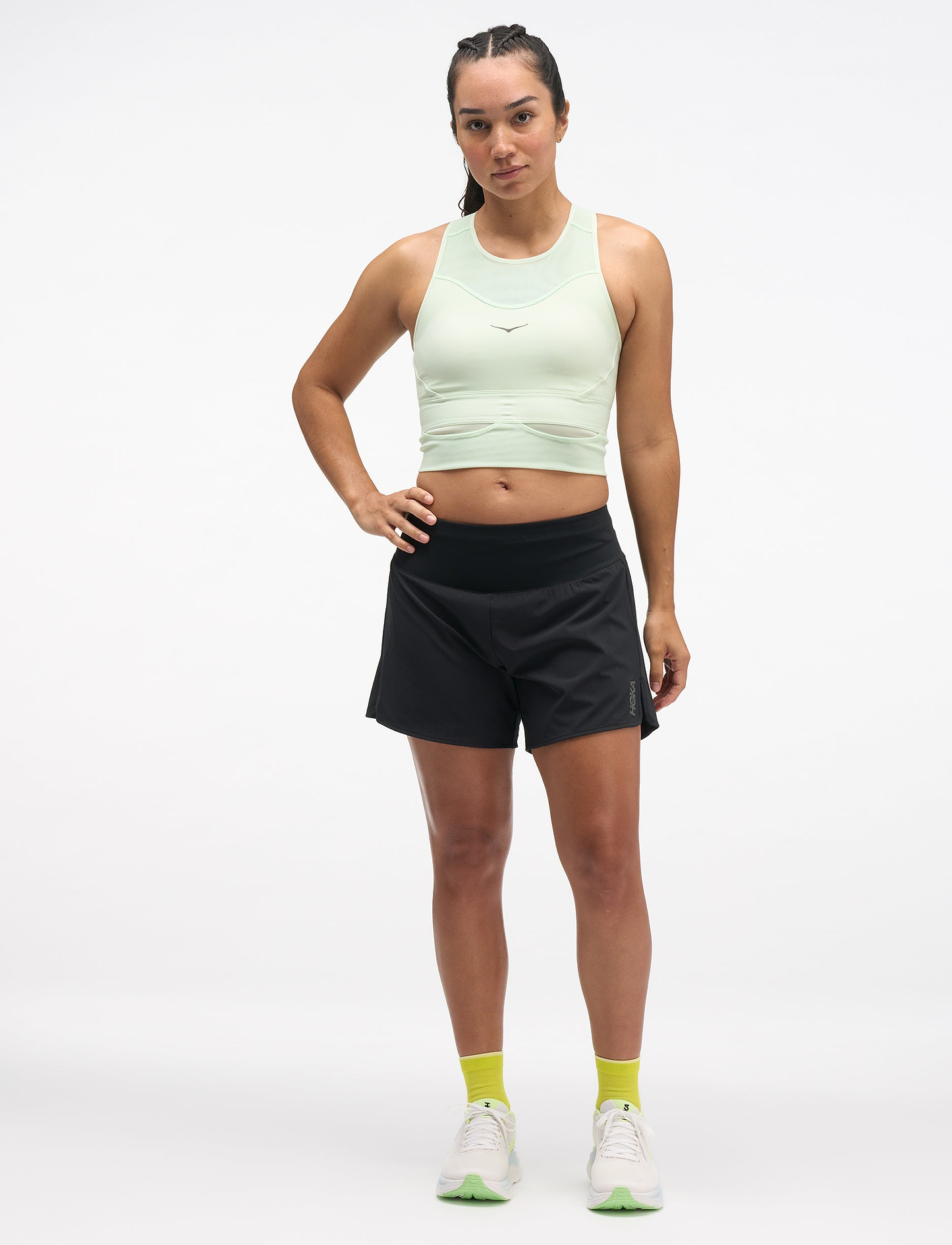 HOKA Glide Short MR 5" 2-in-1 - מכנסי ריצה קצרים 2 ב-1 הוקה לנשים
