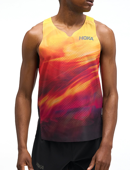 HOKA Race Day Singlet TR Print - גופיית ריצה הוקה לגברים