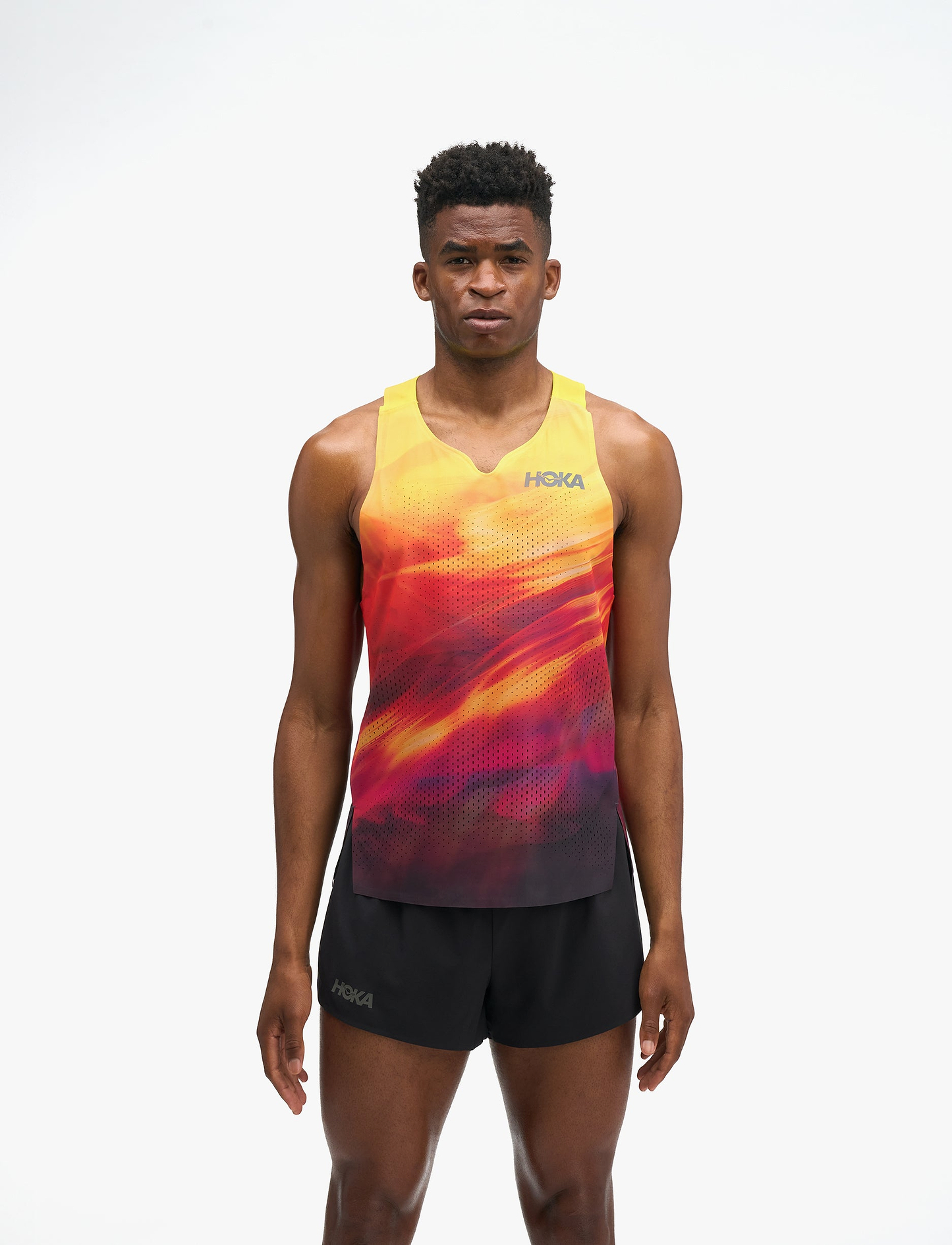 HOKA Race Day Singlet TR Print - גופיית ריצה הוקה לגברים