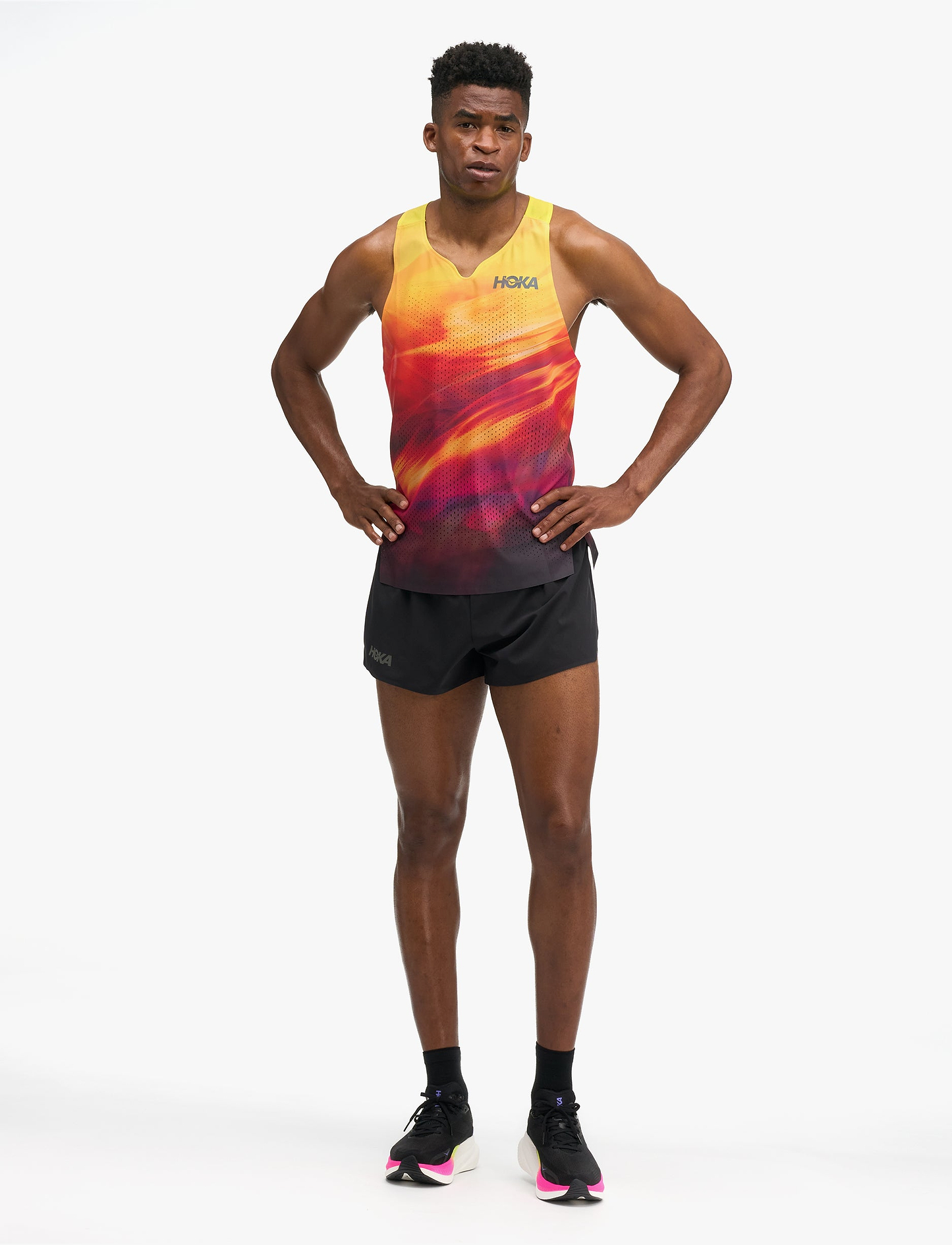 HOKA Race Day Singlet TR Print - גופיית ריצה הוקה לגברים