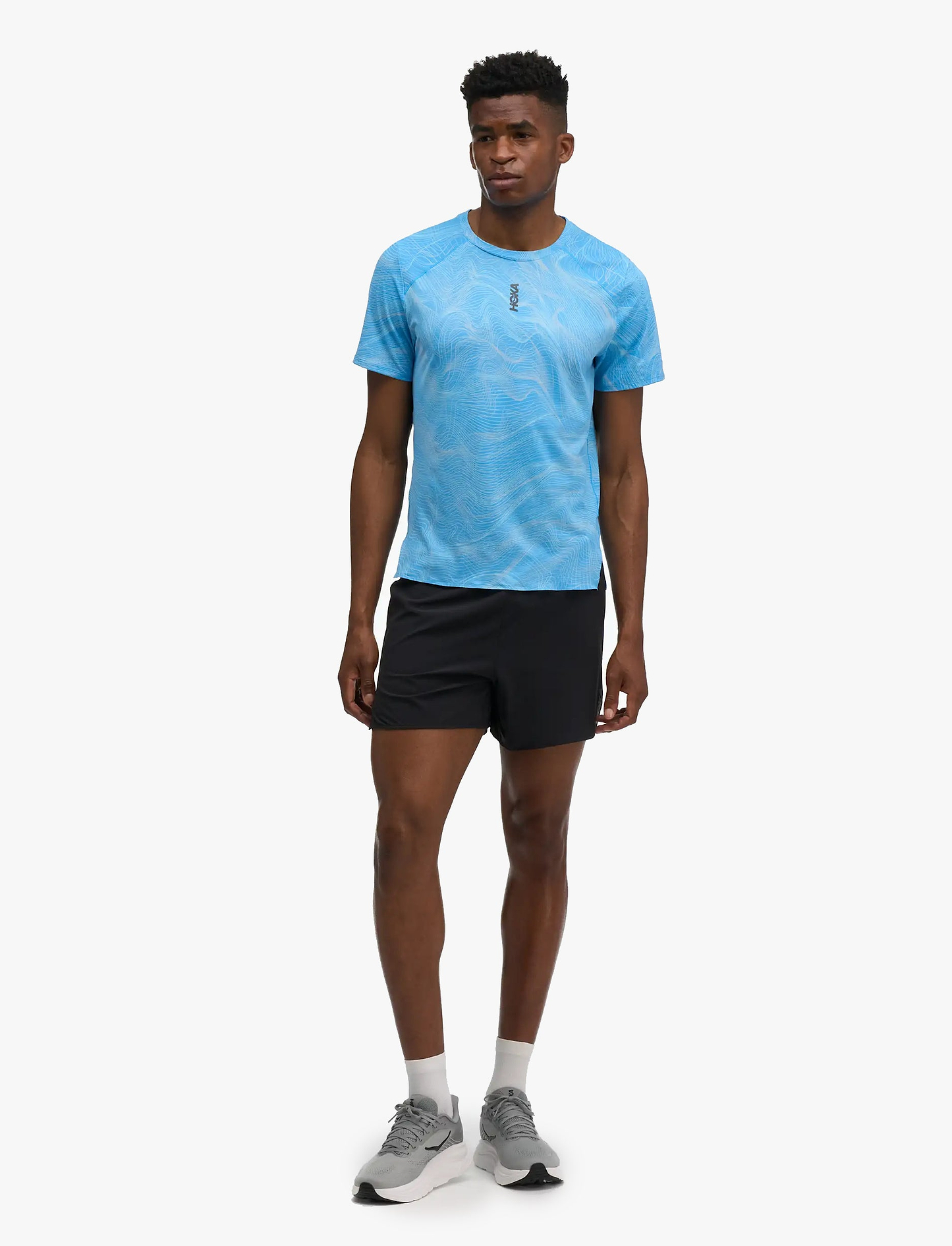 HOKA Everyrun SS CLF PRT – חולצת ריצה קצרה מודפסת הוקה אווריראן לגברים